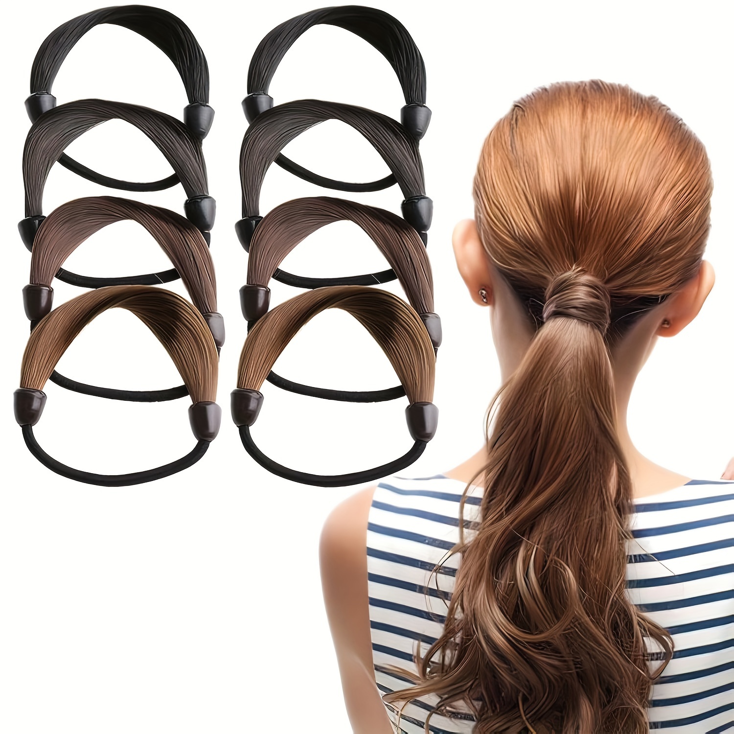 Minimalist Fabric Wig Hair Rope, Invisible Hair Band For Ponytail, Women' Color Hair Tie, Hair Accessory For Daily Use, Suitable For Age 14+, Single Piece
Minimalist Fabric Wig Hair Rope, Invisible Hair Band For Ponytail, Women' Color Hair Tie, Hair Accessory For Daily Use, Suitable For Age 14+, Single Piece