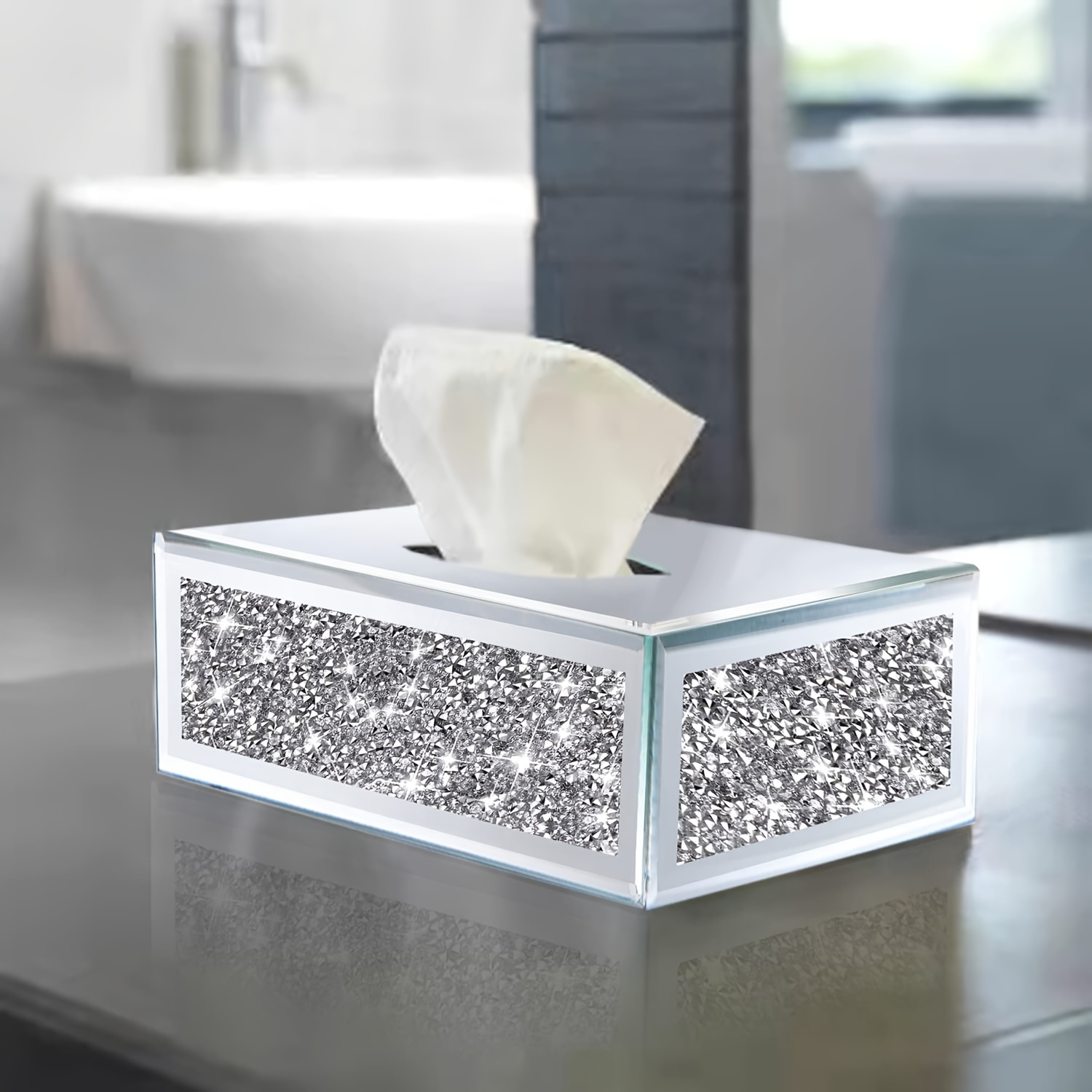 1pc, European-style Restaurant Room Bedroom Toilet Tissue Box Dustproof Mirrored Napkin Box Accessories
1pc, European-style Restaurant Room Bedroom Toilet Tissue Box Dustproof Mirrored Napkin Box Accessories