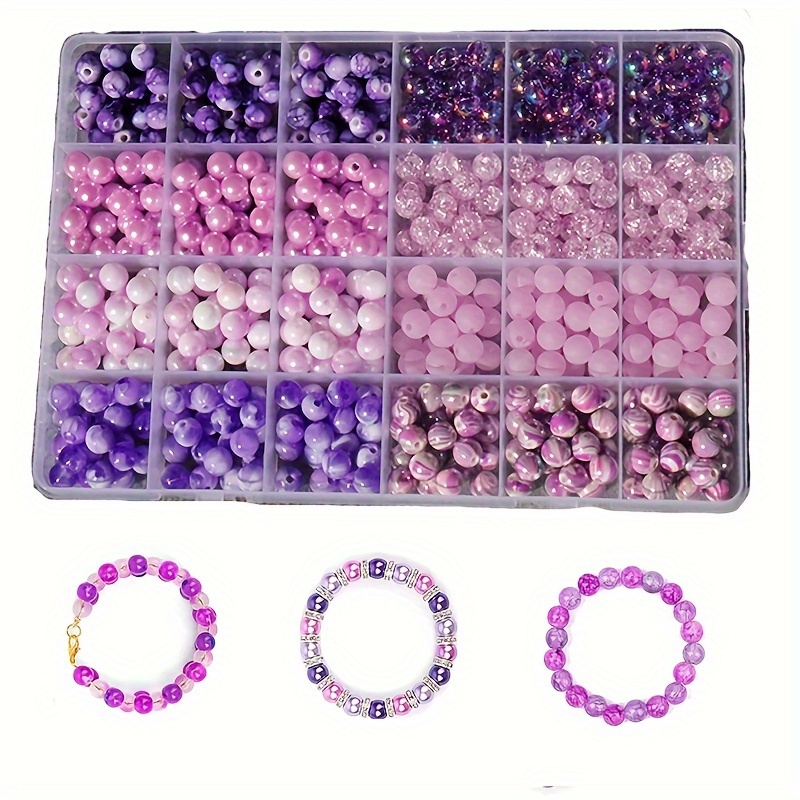 720pcs Purple Mermaid & Crackle Pattern Acrylic Beads Set - Dual-tone, Matte For Making, Bracelets, Necklaces - Perfect Gift Box
720pcs Purple Mermaid & Crackle Pattern Acrylic Beads Set - Dual-tone, Matte For Making, Bracelets, Necklaces - Perfect Gift Box