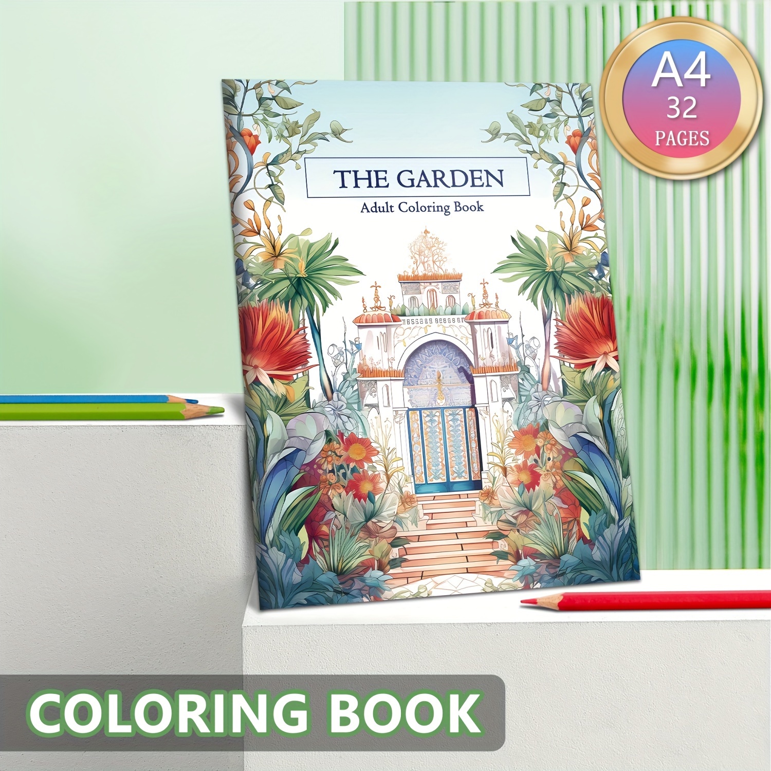 Adult Coloring Book Garden Theme, Professional Drawing Paper, 11.2 X 8.2 Inch, 32 Pages, Ideal Gift For Women
Adult Coloring Book Garden Theme, Professional Drawing Paper, 11.2 X 8.2 Inch, 32 Pages, Ideal Gift For Women