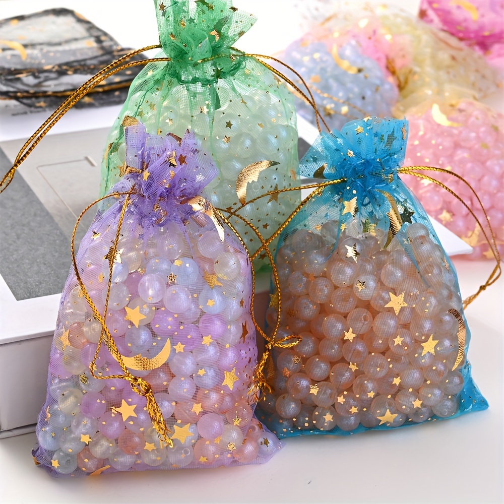 100-pack Star & Moon Organza Gift Bags - Assorted Sizes For Jewelry, Charm Packaging With Drawstring Closure Bag Charms For Handbags Bags For Jewelry
100-pack Star & Moon Organza Gift Bags - Assorted Sizes For Jewelry, Charm Packaging With Drawstring Closure Bag Charms For Handbags Bags For Jewelry