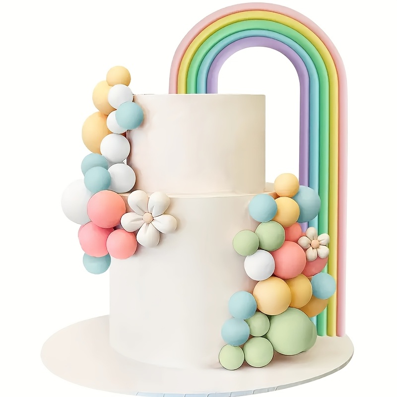 1pc, Wedding, Party, Girls, Boys, Birthday Party Supplies Soft Ceramic Rainbow Cake Decorating Supplies
1pc, Wedding, Party, Girls, Boys, Birthday Party Supplies Soft Ceramic Rainbow Cake Decorating Supplies