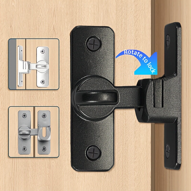 1pc Heavy-duty Aluminum Alloy Flip Barn Door Lock, 90/ Dual-opening, Entry - Powder Coated For Security Of Sliding Barn Doors In Home & Garage
1pc Heavy-duty Aluminum Alloy Flip Barn Door Lock, 90/ Dual-opening, Entry - Powder Coated For Security Of Sliding Barn Doors In Home & Garage