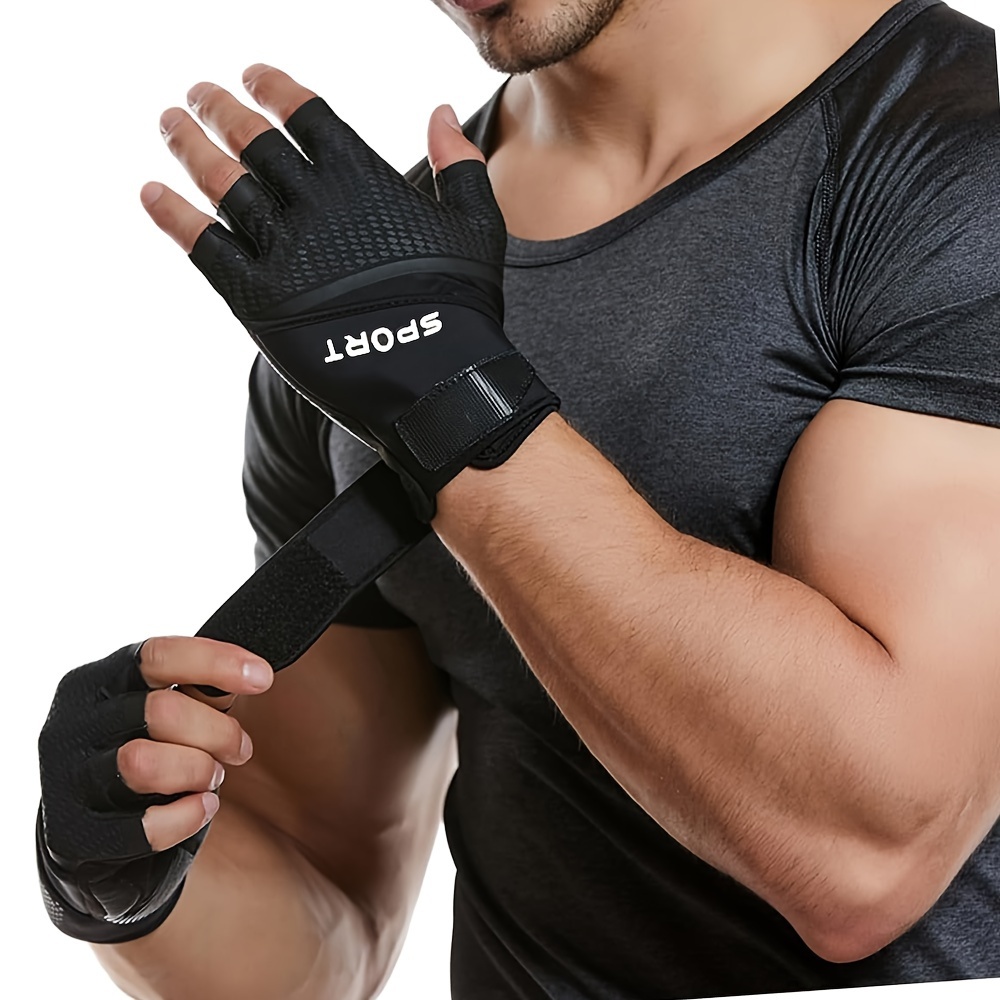 1 Pair Half-finger Fitness Gloves With Wrist Support - Breathable Polyester, Ideal For Gym & Training, Gym Accessories, Hand Protection
1 Pair Half-finger Fitness Gloves With Wrist Support - Breathable Polyester, Ideal For Gym & Training, Gym Accessories, Hand Protection