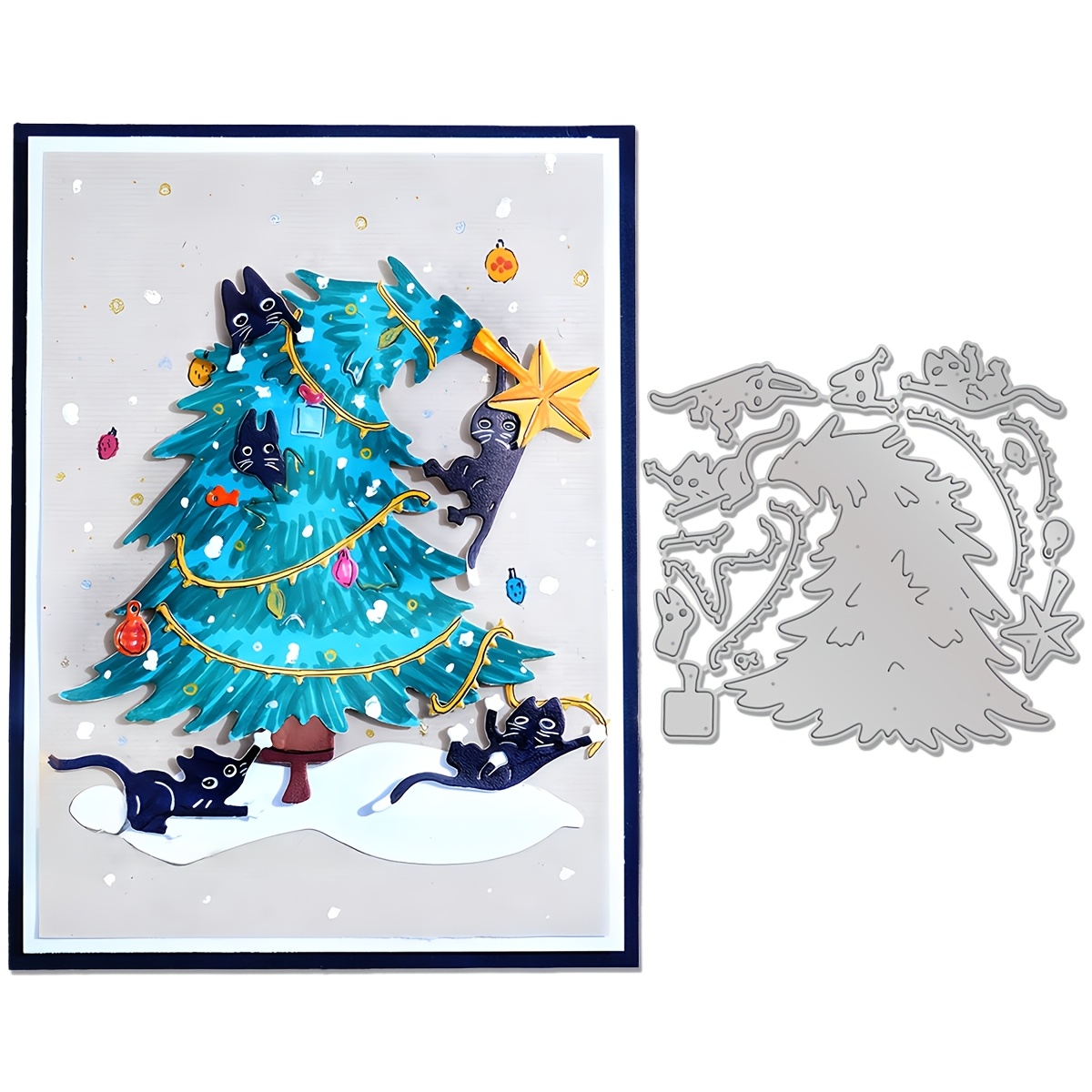 Crafting, Christmas Cat & Tree Metal Cutting Die - 1pc Embossing Template For Diy Scrapbooking, Card Making & Crafts
Crafting, Christmas Cat & Tree Metal Cutting Die - 1pc Embossing Template For Diy Scrapbooking, Card Making & Crafts