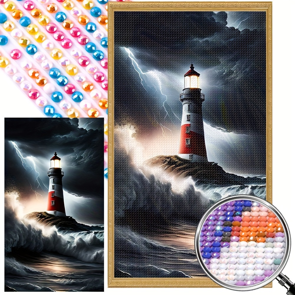 Lighthouse In A Thunderstorm Diamond Art Painting Kit 5d Diamond Art Set Painting With Diamond Gems, Arts And Crafts For Home Wall Decor
Lighthouse In A Thunderstorm Diamond Art Painting Kit 5d Diamond Art Set Painting With Diamond Gems, Arts And Crafts For Home Wall Decor