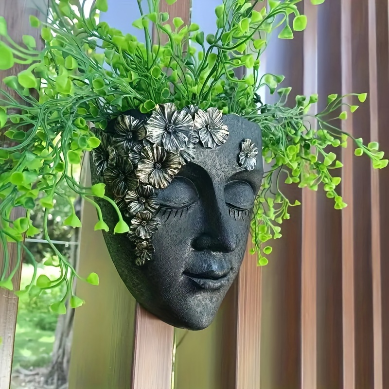 1pc, Facial Flower Pot Resin Wall Mounted Flower Pot Indoor/outdoor Garden Wall Decoration
1pc, Facial Flower Pot Resin Wall Mounted Flower Pot Indoor/outdoor Garden Wall Decoration