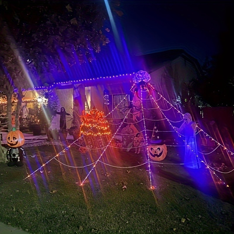 1 Halloween Spider Web String 250 Led Lights - , Halloween , Suitable For And Decoration , Suitable For Courtyards, Bedrooms, And
1 Halloween Spider Web String 250 Led Lights - , Halloween , Suitable For And Decoration , Suitable For Courtyards, Bedrooms, And