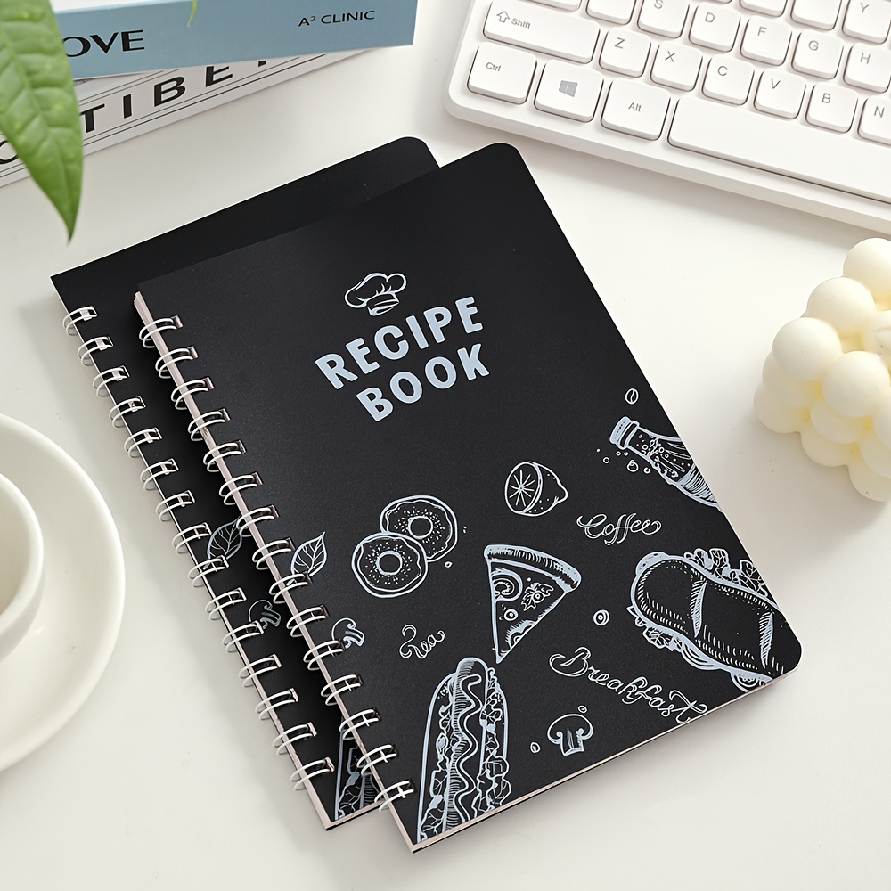 48-sheet Black Pvc Cover Recipe Journal With Stickers – Planner, Organizer, Easy-to-write Pages, Space For Notes And Photos, Ideal For Personal Recipes And Cookbooks
48-sheet Black Pvc Cover Recipe Journal With Stickers – Planner, Organizer, Easy-to-write Pages, Space For Notes And Photos, Ideal For Personal Recipes And Cookbooks