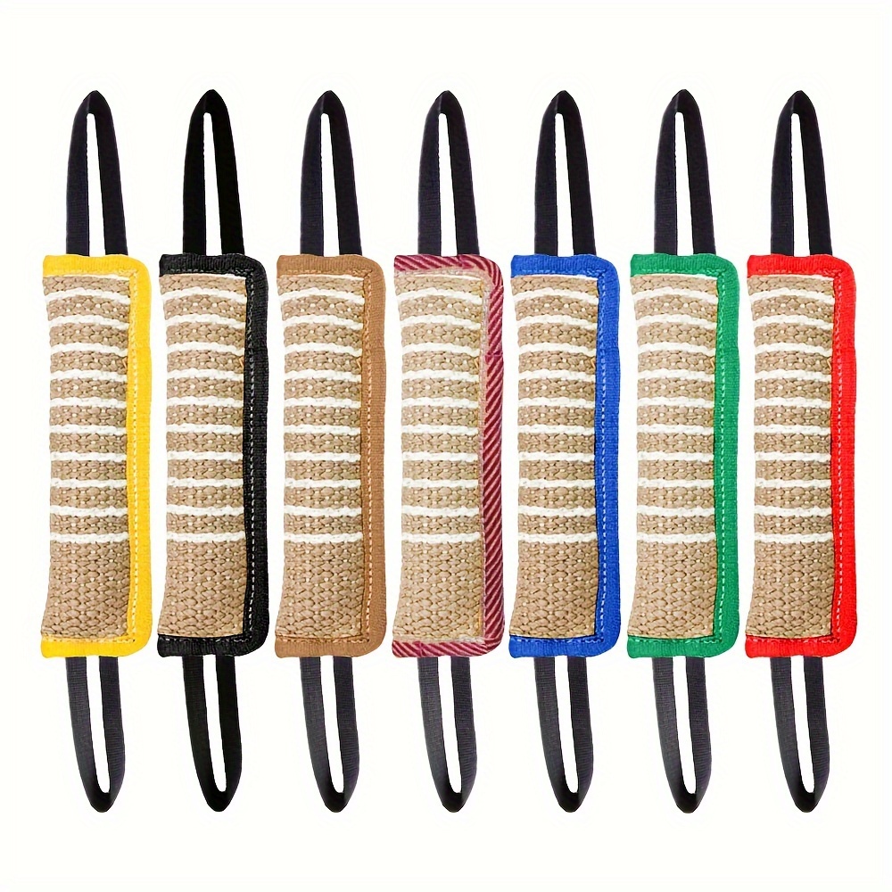 1pc Jute Dog Training Bite Stick - Interactive Tug Toy With Dual Handles For Teeth Cleaning & Play, High-quality Chew Toy For Medium Breeds, Dog Toys For Play Chewers
1pc Jute Dog Training Bite Stick - Interactive Tug Toy With Dual Handles For Teeth Cleaning & Play, High-quality Chew Toy For Medium Breeds, Dog Toys For Play Chewers