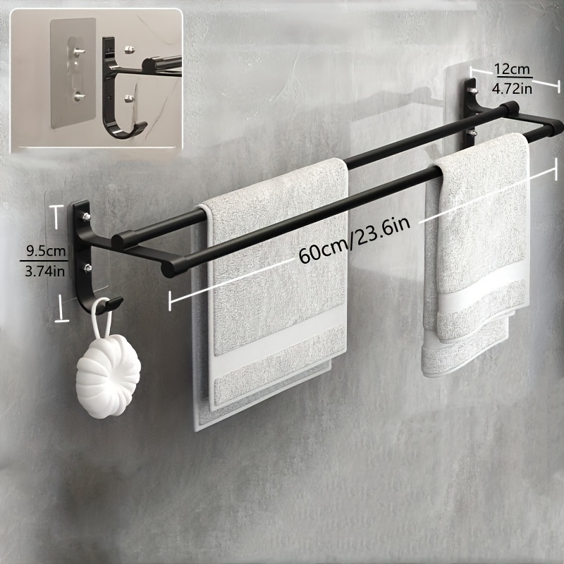 1pc Towel Rack, Bathroom Towel Rack, Wall Mounted Towel Rack, Towel Hanger With Hooks, Bathroom Accessories
1pc Towel Rack, Bathroom Towel Rack, Wall Mounted Towel Rack, Towel Hanger With Hooks, Bathroom Accessories