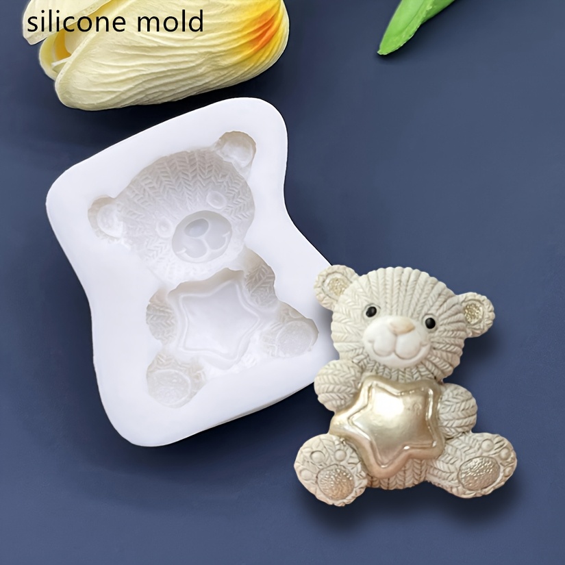 1pc 3d Teddy Bear With Star Silicone Mold, Candy Fondant Baking Mold, Cake Decoration Tool, Material
1pc 3d Teddy Bear With Star Silicone Mold, Candy Fondant Baking Mold, Cake Decoration Tool, Material