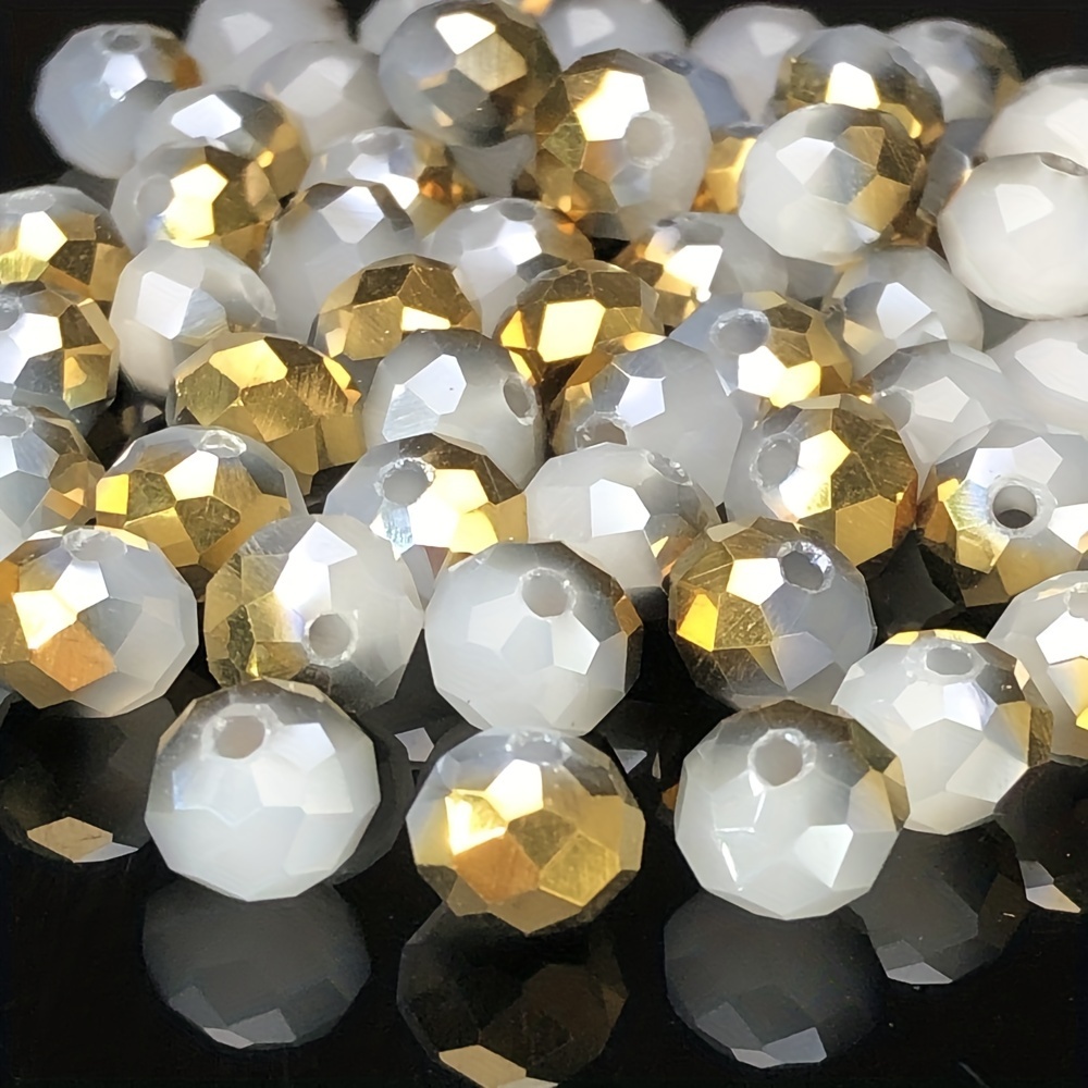 Eleanbeads Artificial Crystal Beads, Ab White Golden Bead Assortment For Diy Bracelet Jewelry Making Accessories, Bulk Spacer Beads, 4mm/6mm/8mm Mix
Eleanbeads Artificial Crystal Beads, Ab White Golden Bead Assortment For Diy Bracelet Jewelry Making Accessories, Bulk Spacer Beads, 4mm/6mm/8mm Mix