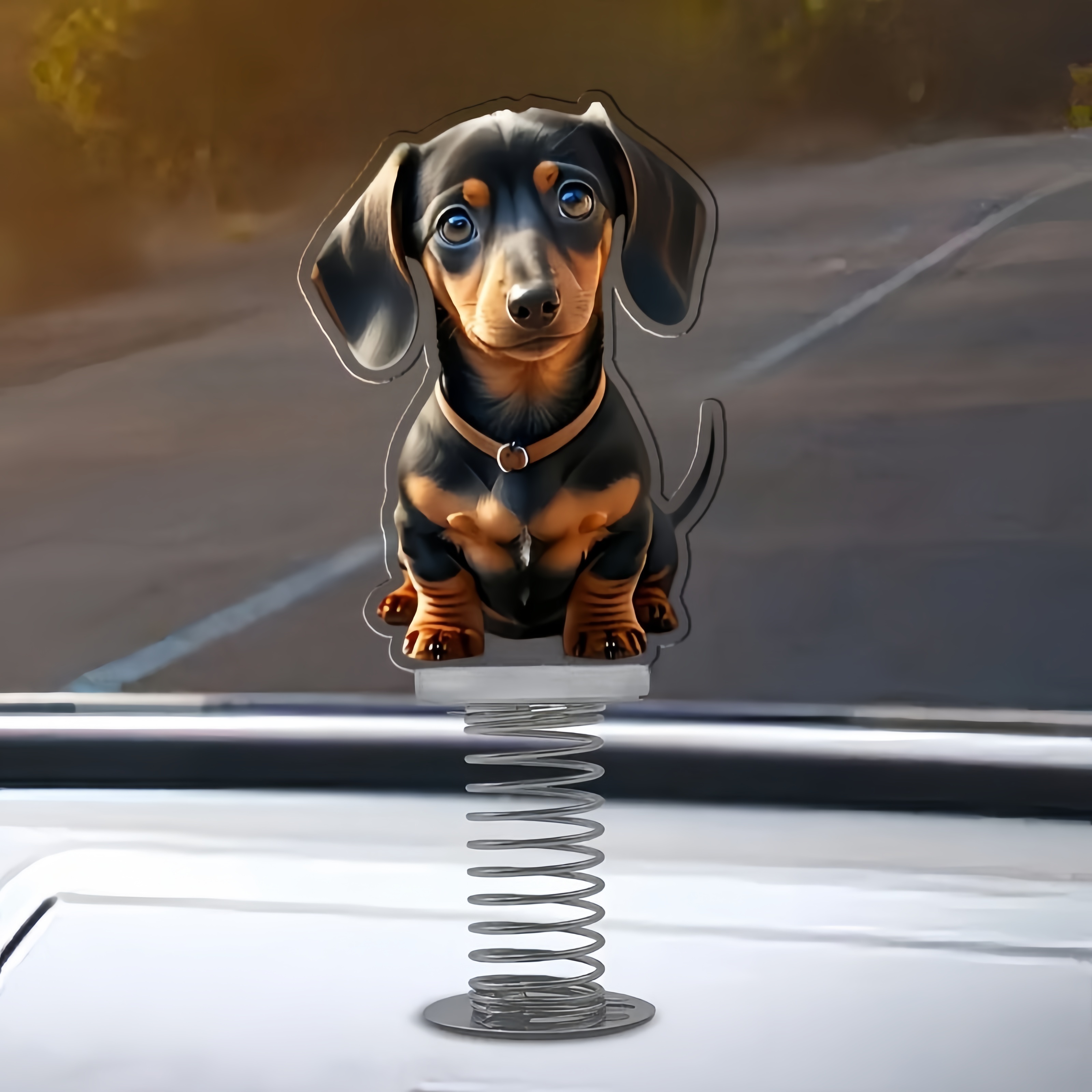 1pc Acrylic Dachshund Dog Dashboard Ornament - Adorable Sausage Dog Pattern Spring-shake Figurine For Vehicle, Desk, And Bicycle Decor | Ideal Gift For , Christmas, Thanksgiving
1pc Acrylic Dachshund Dog Dashboard Ornament - Adorable Sausage Dog Pattern Spring-shake Figurine For Vehicle, Desk, And Bicycle Decor | Ideal Gift For , Christmas, Thanksgiving