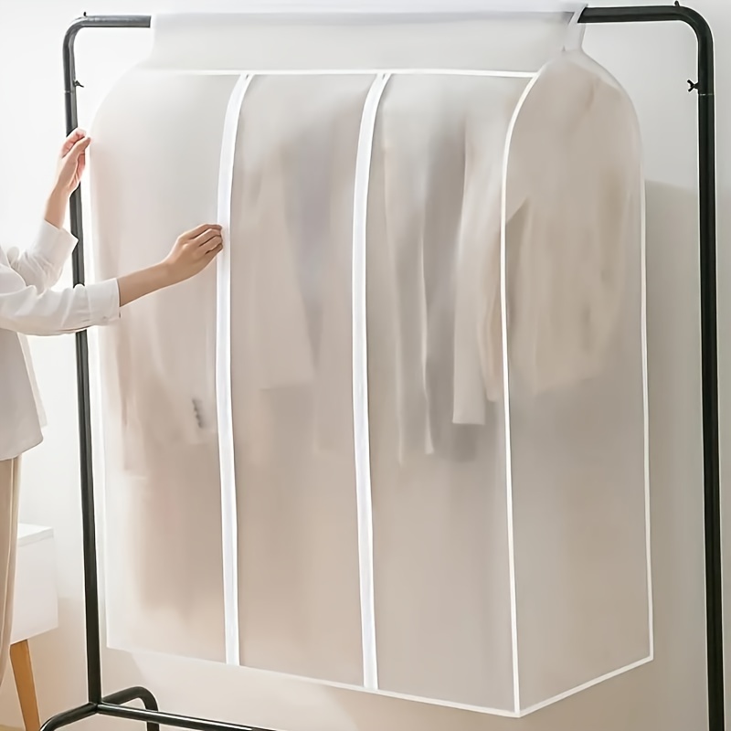 1pc Lightweight Dust-proof Garment Bag - Semi-transparent Clothes Storage For , White Pvc
1pc Lightweight Dust-proof Garment Bag - Semi-transparent Clothes Storage For , White Pvc