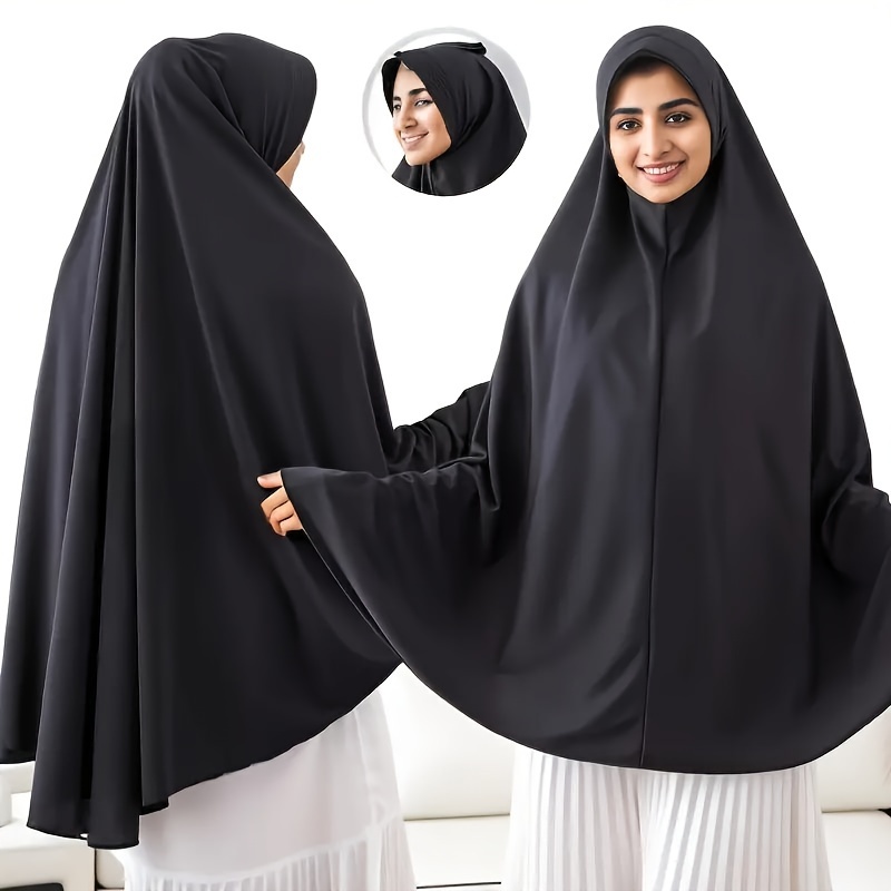 Women's Elegant Long Khimar Hijab, Middle Eastern Muslim Ladies Daily Windproof Sun Protection Head Wrap, Face Veil, Robe Cape Shawl Gifts For Eid
Women's Elegant Long Khimar Hijab, Middle Eastern Muslim Ladies Daily Windproof Sun Protection Head Wrap, Face Veil, Robe Cape Shawl Gifts For Eid
