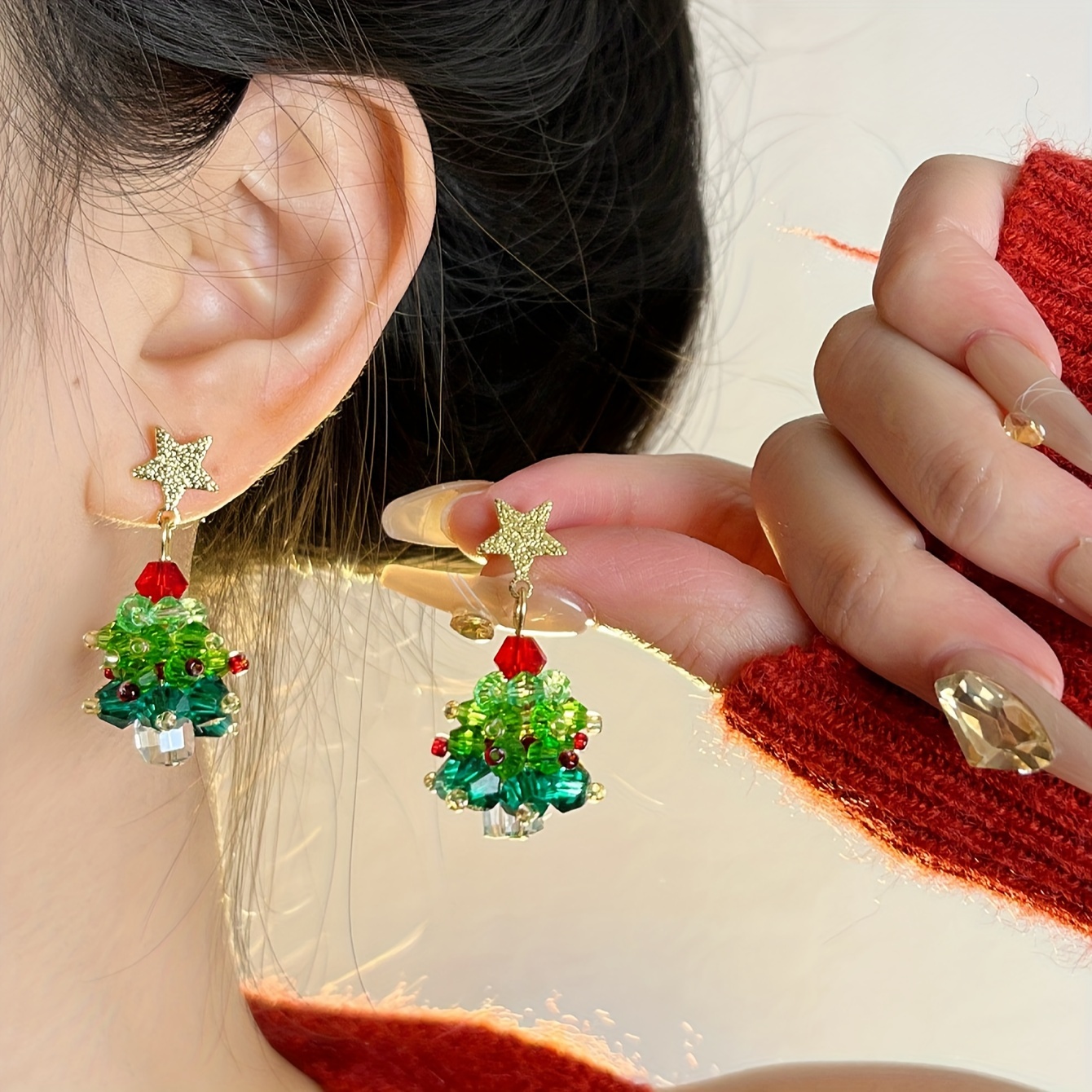 Sparkling Christmas Tree Dangle Earrings - Vintage Style, Zinc Alloy, Holiday Parties & Gifts, Christmas Earrings
Sparkling Christmas Tree Dangle Earrings - Vintage Style, Zinc Alloy, Holiday Parties & Gifts, Christmas Earrings
