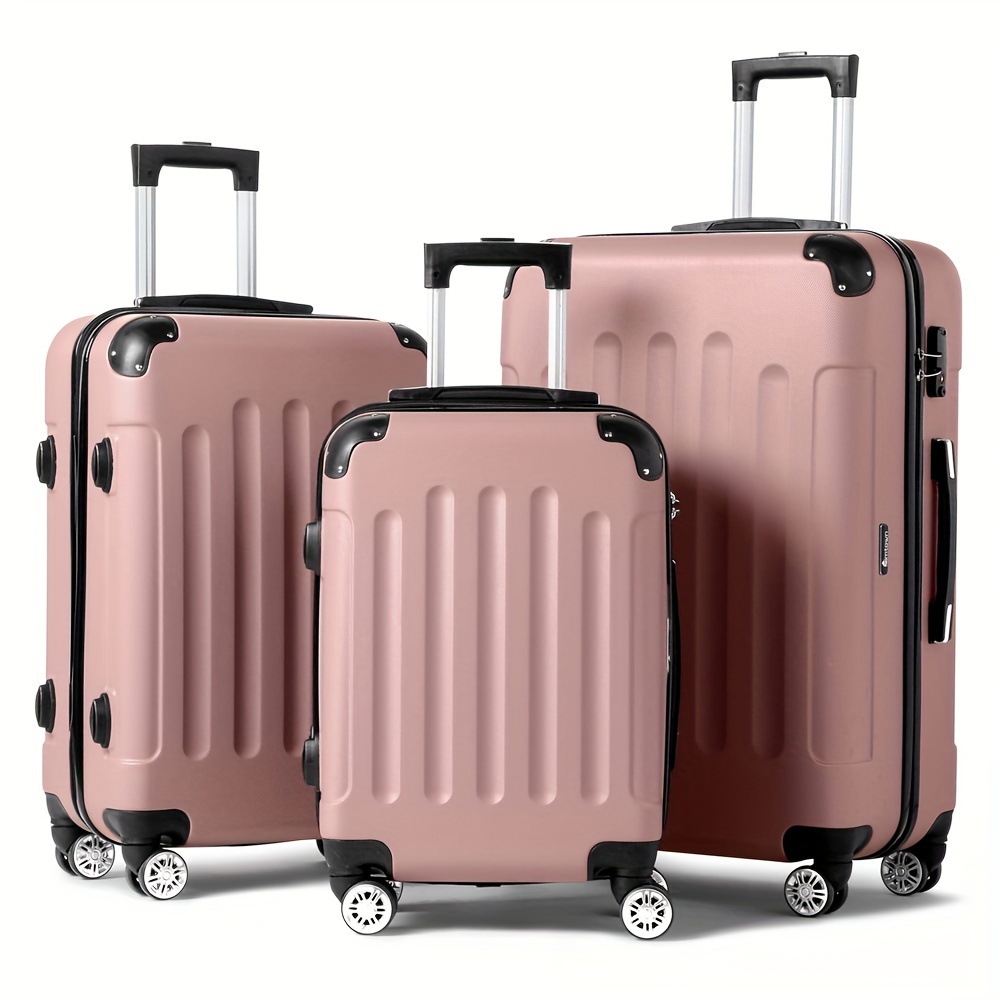 3pcs Luggage With Corner Protectors, 20/24/28-inch, Hard Shell, 360 Spinner Wheels, With , Multifunctional Large Capacity, Lightweight Travel Suitcase
3pcs Luggage With Corner Protectors, 20/24/28-inch, Hard Shell, 360 Spinner Wheels, With , Multifunctional Large Capacity, Lightweight Travel Suitcase