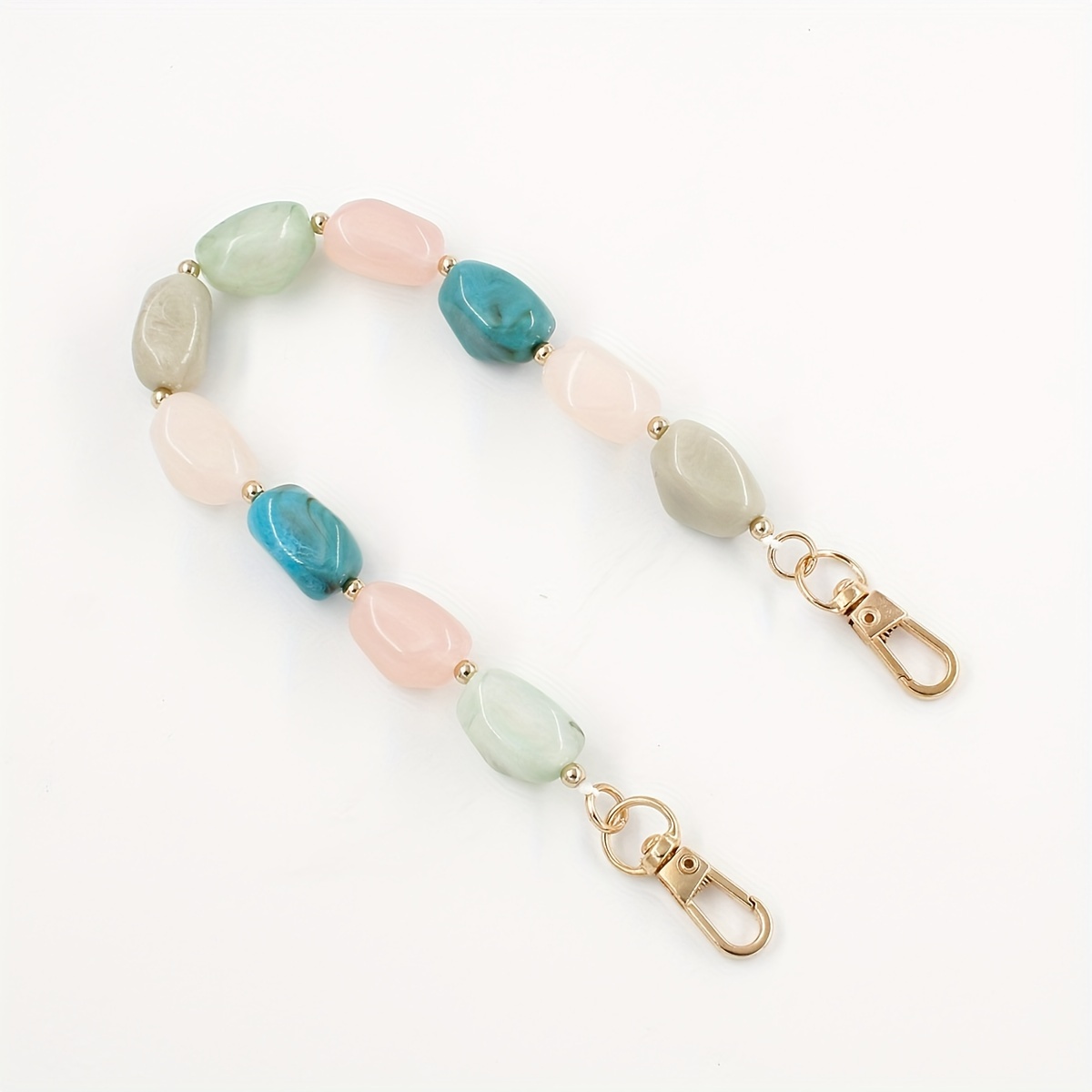 Delicate Gemstone Wristlet With Gold-tone Clasp - Perfect For Hanging Your Phone Or Small Accessories
Delicate Gemstone Wristlet With Gold-tone Clasp - Perfect For Hanging Your Phone Or Small Accessories