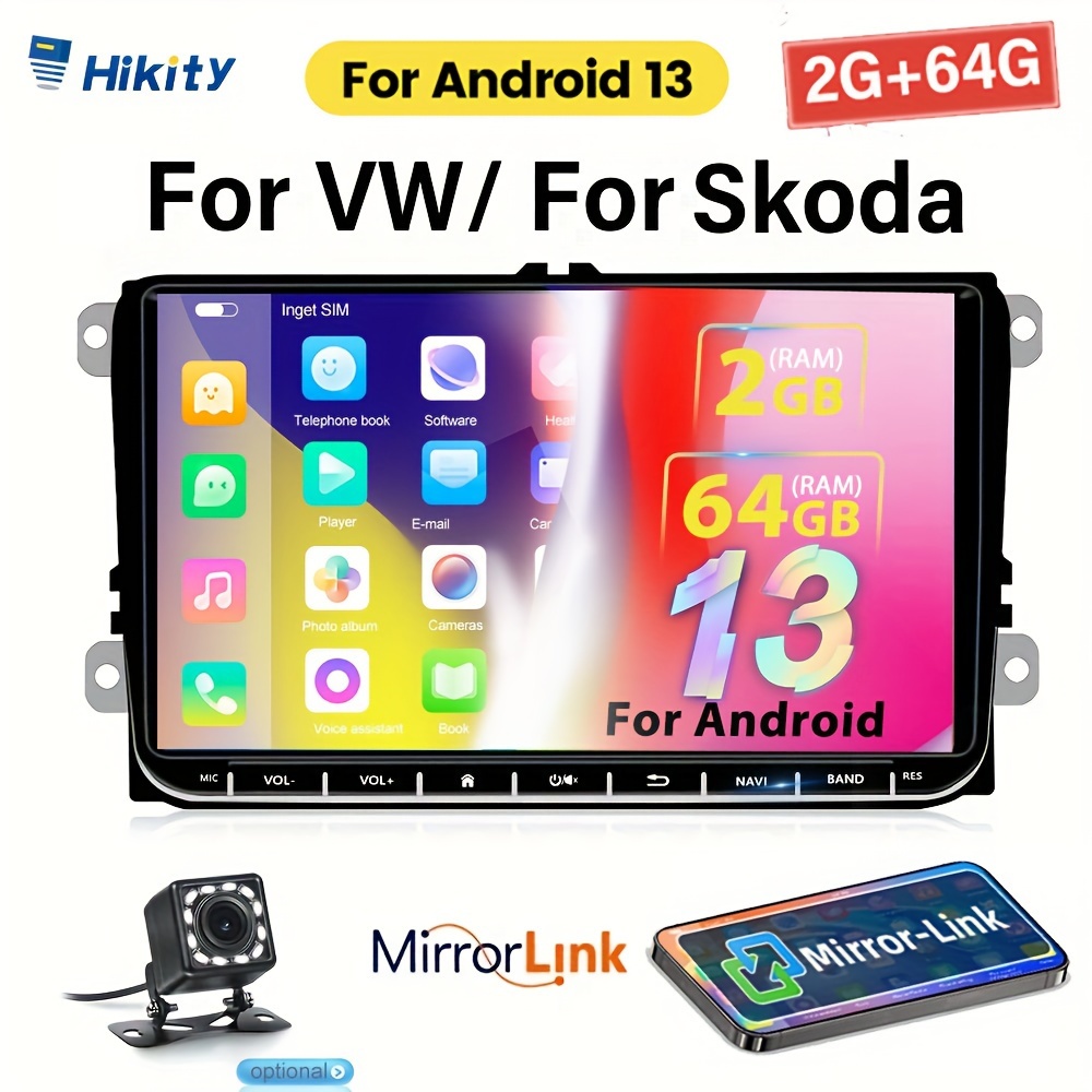 Autoradio 2 Din 9 pouces pour 13 avec GPS, lecteur multimédia, WiFi, USB pour VW Passat Golf MK5 MK6 Jetta T5 EOS POLO Seat + Caméra de recul (en option)
Autoradio 2 Din 9 pouces pour 13 avec GPS, lecteur multimédia, WiFi, USB pour VW Passat Golf MK5 MK6 Jetta T5 EOS POLO Seat + Caméra de recul (en option)