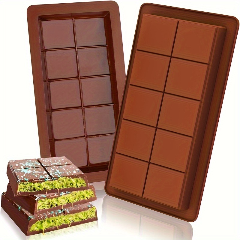2pcs Silicone Chocolate Bar Molds, Extra Deep With 10 For Smooth Chocolate Bars & Candies, Non-pvc, , Homemade Treats, Kitchen Baking | | Material, Chocolate Molds
2pcs Silicone Chocolate Bar Molds, Extra Deep With 10 For Smooth Chocolate Bars & Candies, Non-pvc, , Homemade Treats, Kitchen Baking | | Material, Chocolate Molds