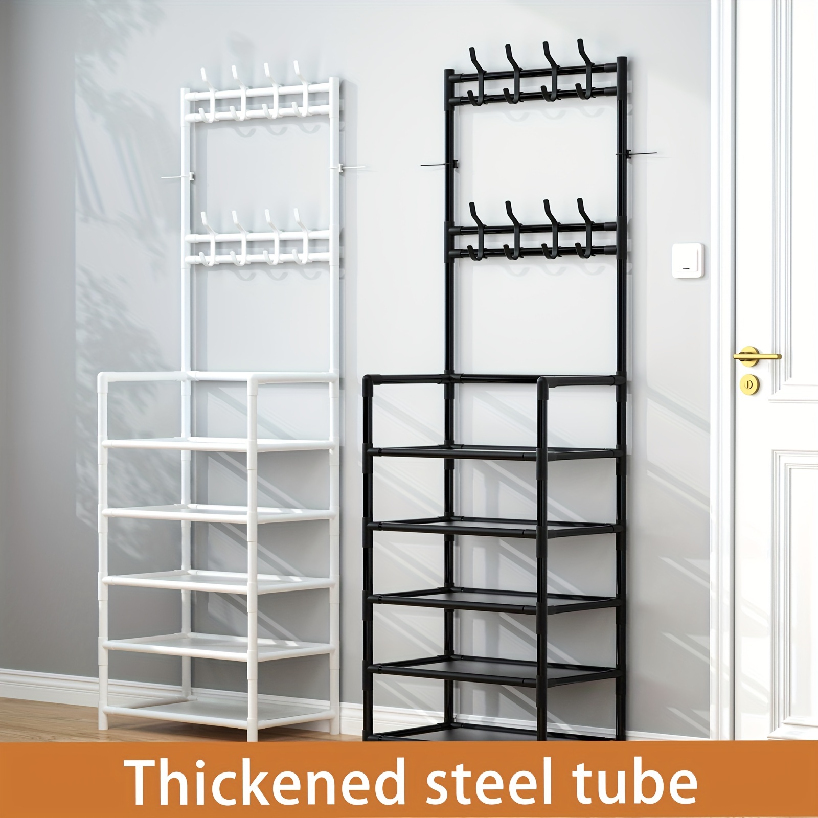 1pc 4/5-layer Carbon Steel Coat & Shoe Display Rack, Multi-purpose Large Capacity Shoe Rack For Home Use
1pc 4/5-layer Carbon Steel Coat & Shoe Display Rack, Multi-purpose Large Capacity Shoe Rack For Home Use