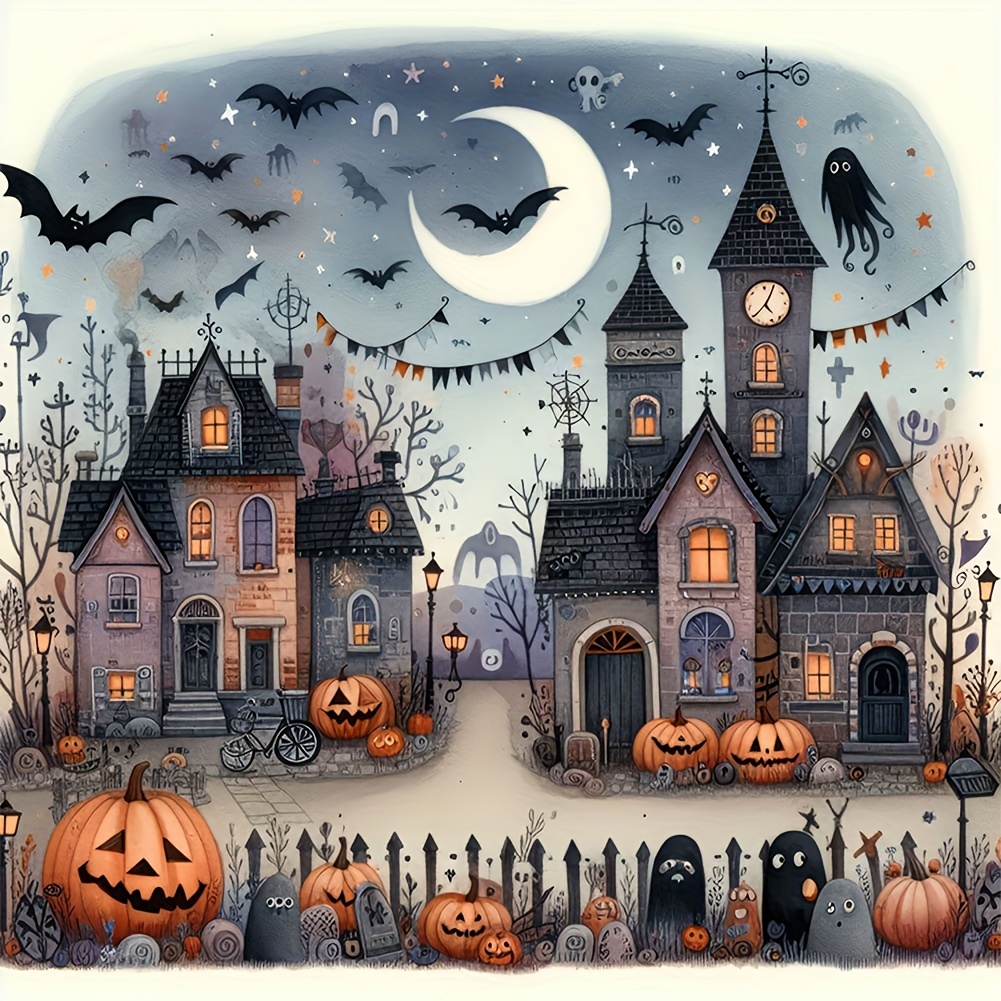 Halloween Night Cabin Diy 5d Diamond Painting Kit - Round Acrylic Diamonds, Frameless Art & Craft Set For Wall Decor, Perfect Surprise Gift
Halloween Night Cabin Diy 5d Diamond Painting Kit - Round Acrylic Diamonds, Frameless Art & Craft Set For Wall Decor, Perfect Surprise Gift