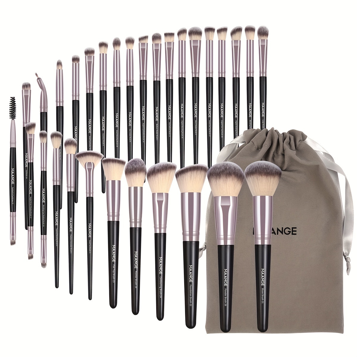 

Makeup Brushes 30pcs Professional Makeup Brush Set Premium Synthetic Kabuki Foundation Blending Brush Face Powder Blush Concealers Eye Shadows Make Up Brush Set