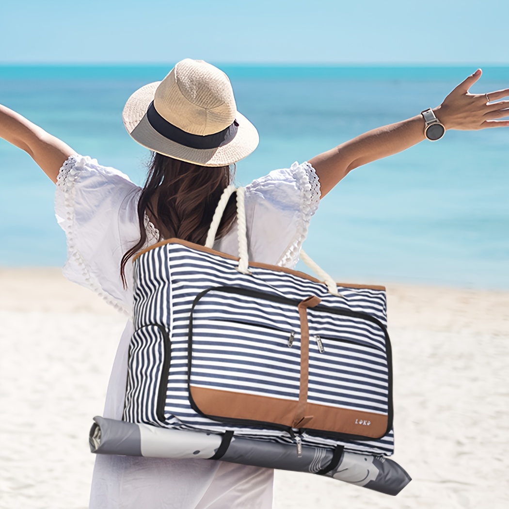 Lekespring Beach Bag Women Large With Zipper, Women Shopper Beach Bag Sauna Bag Travel Bag Tote Bag For Beach Sports And Work (striped)
Lekespring Beach Bag Women Large With Zipper, Women Shopper Beach Bag Sauna Bag Travel Bag Tote Bag For Beach Sports And Work (striped)