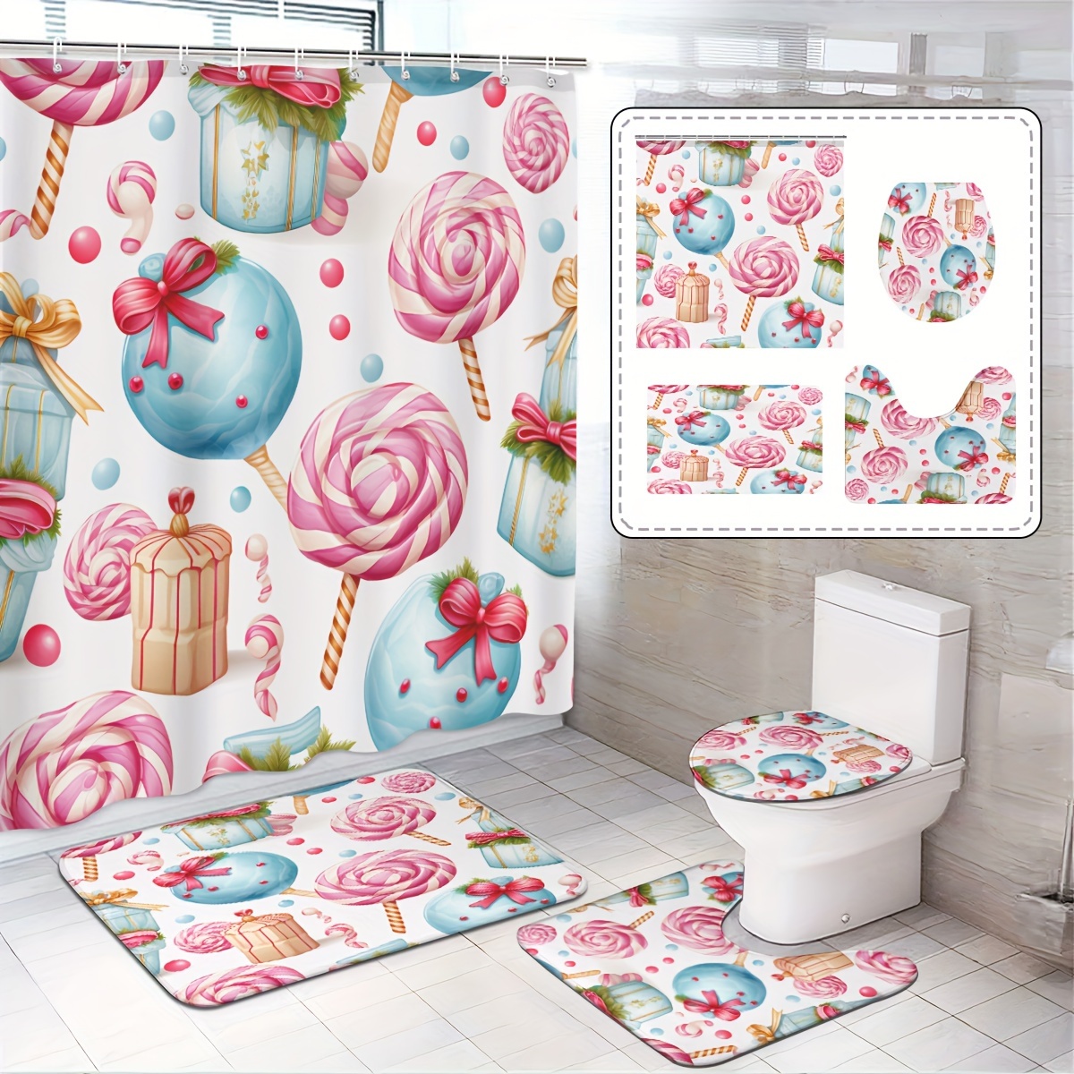 Christmas , 1pc/3pcs/4pcs Shower Curtain Set, Polyester , 12 , Bathroom Mat, U-shaped Mat, , Bathroom Decoration, Christmas Decoration, Christmas Gifts
Christmas , 1pc/3pcs/4pcs Shower Curtain Set, Polyester , 12 , Bathroom Mat, U-shaped Mat, , Bathroom Decoration, Christmas Decoration, Christmas Gifts