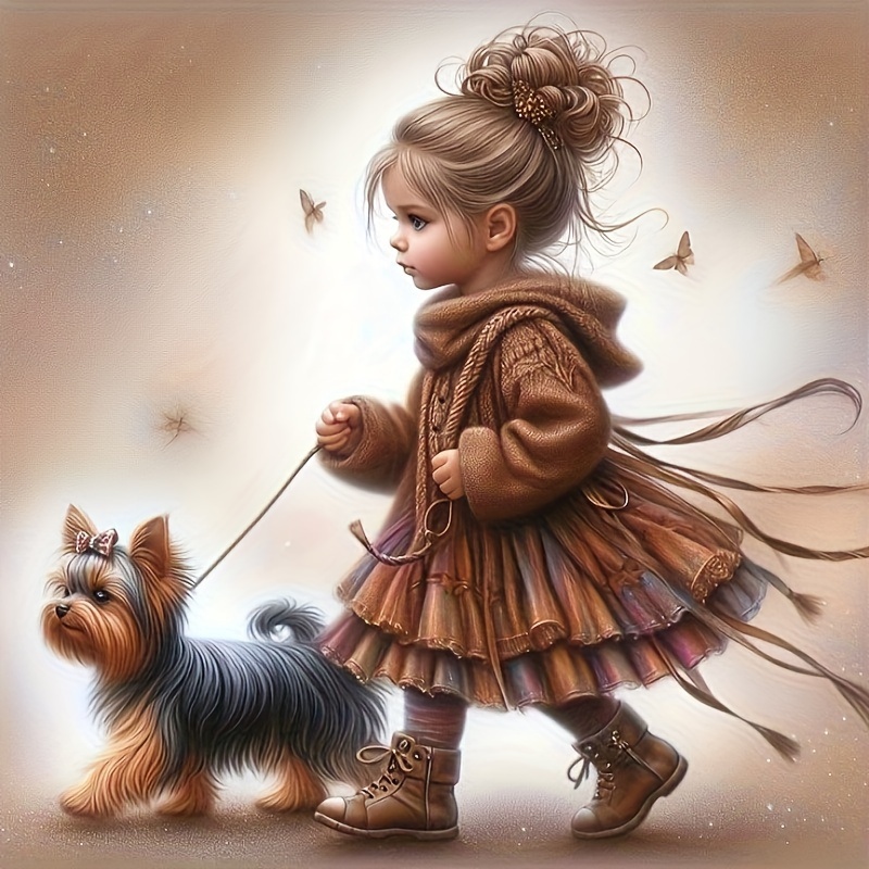 Diy Diamond Painting Kit For Adults - High-quality Canvas, Complete Drill Set, Dogs & Young Girl Design, Home Decor Craft
Diy Diamond Painting Kit For Adults - High-quality Canvas, Complete Drill Set, Dogs & Young Girl Design, Home Decor Craft