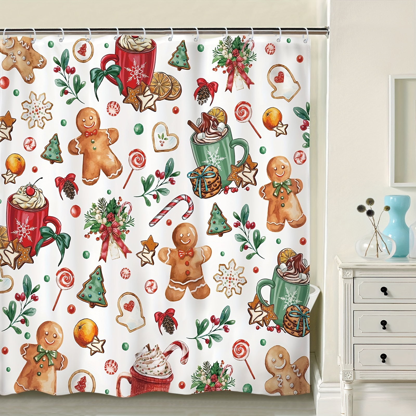 1/4pcs - Christmas Shower Curtain Set, New Shower Curtain 12 , Bathroom Mat, U-shaped Mat, Mat, Christmas Decoration
1/4pcs - Christmas Shower Curtain Set, New Shower Curtain 12 , Bathroom Mat, U-shaped Mat, Mat, Christmas Decoration
