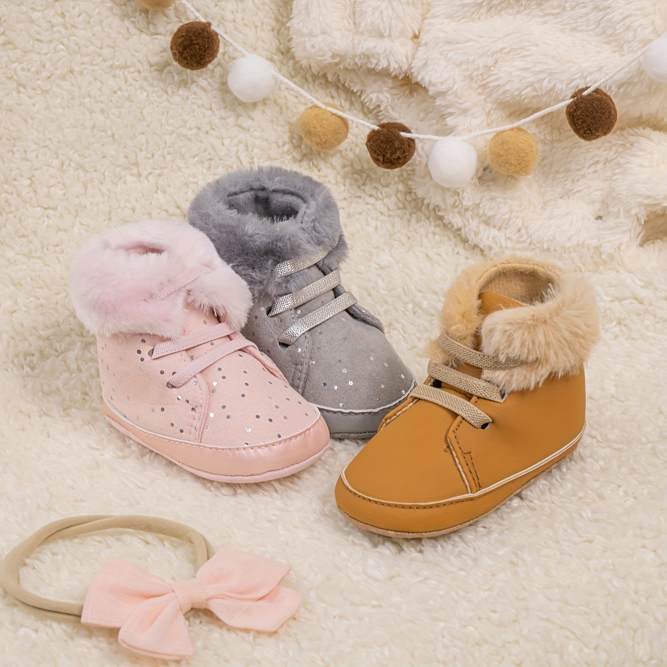 Cute Comfortable Boots For Baby Girls, Soft Warm Plus Fleece Boots For Indoor Outdoor Walking, Winter
Cute Comfortable Boots For Baby Girls, Soft Warm Plus Fleece Boots For Indoor Outdoor Walking, Winter