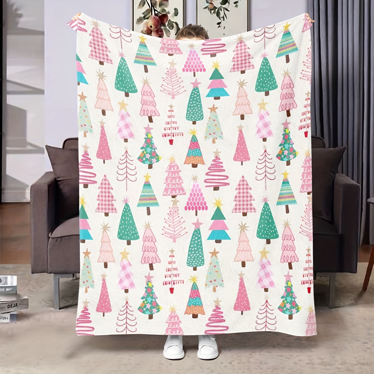 1pc Fleece Blanket Christmas Tree - Traditional Printed Polyester , All- Knitted For Bed, Sofa, , Decor - , Christmas For Men, Women, Boys,
1pc Fleece Blanket Christmas Tree - Traditional Printed Polyester , All- Knitted For Bed, Sofa, , Decor - , Christmas For Men, Women, Boys,