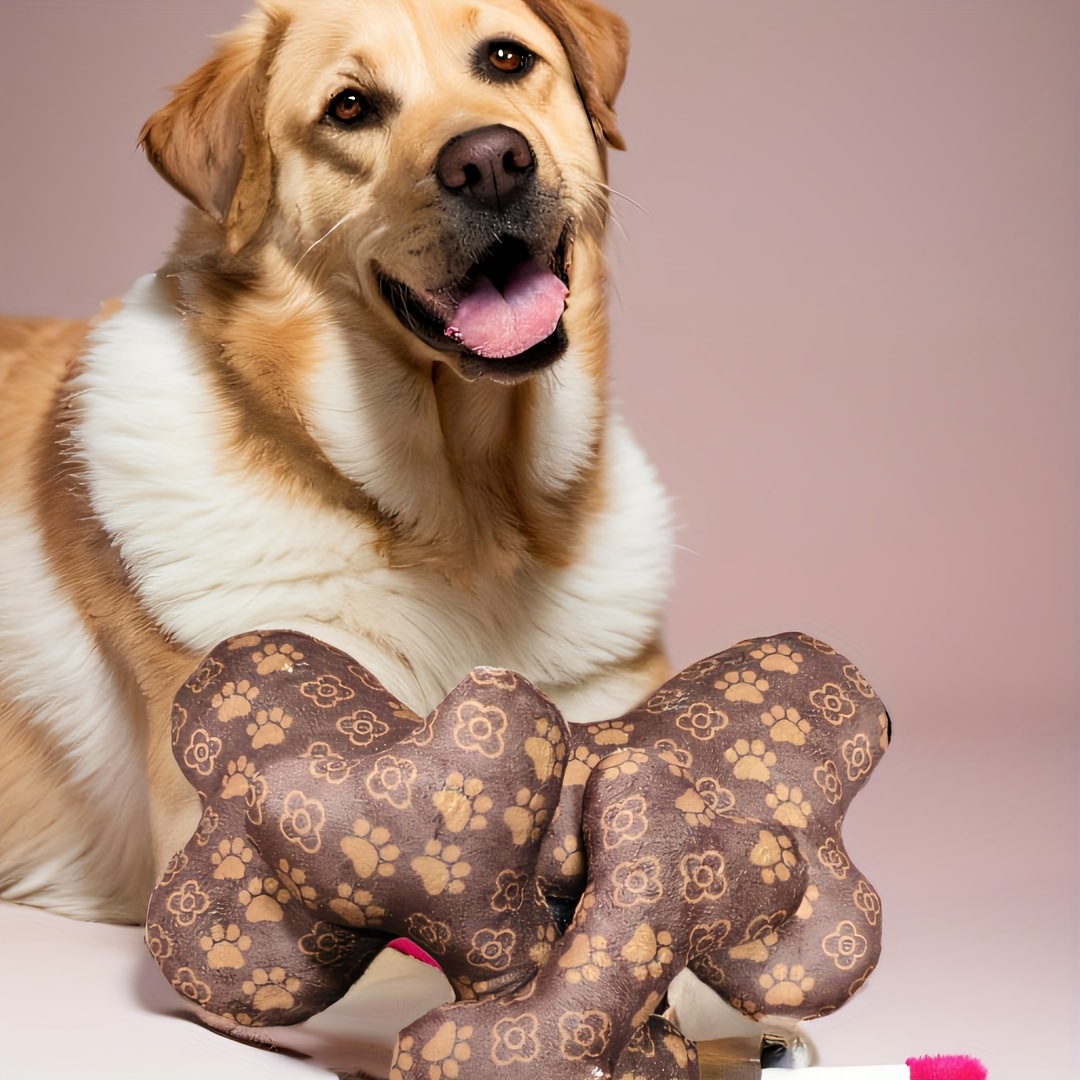 Interactive Squeaky Bone-shaped Dog Toy - Durable Chew And Teething Plaything For All Breeds, Fun Print Design Dog Toys Dog Toys For Aggressive Chewers
Interactive Squeaky Bone-shaped Dog Toy - Durable Chew And Teething Plaything For All Breeds, Fun Print Design Dog Toys Dog Toys For Aggressive Chewers
