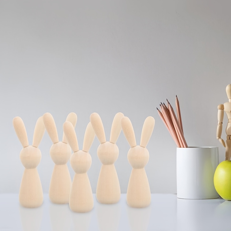 Diy Wooden Rabbit Figurine Kit - Unfinished Peg Dolls For Crafting, Blank Bunny Puppets For Art Projects & Easter Decorations
Diy Wooden Rabbit Figurine Kit - Unfinished Peg Dolls For Crafting, Blank Bunny Puppets For Art Projects & Easter Decorations