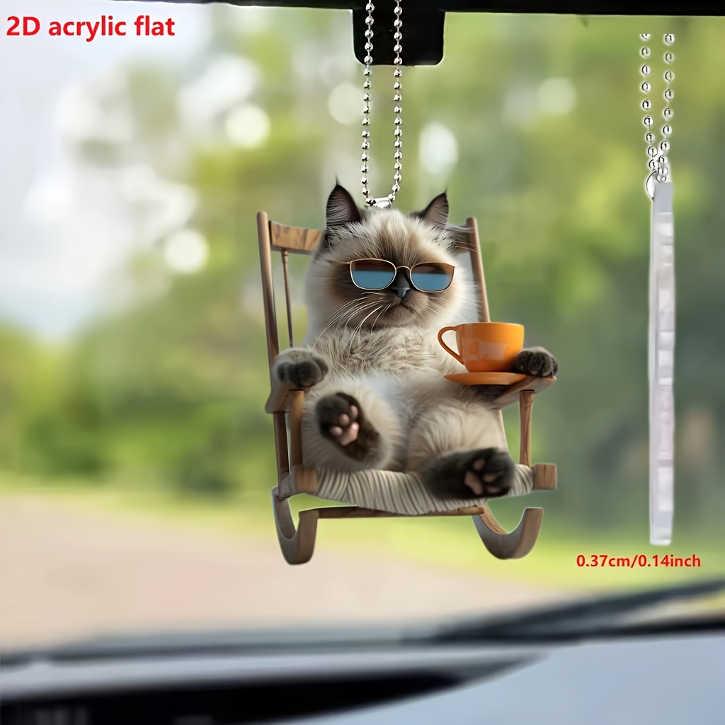 1pc 2d Acrylic Leisure Coffee Cat Car Rearview Mirror Decorative Pendant, Backpack Keychain Decorative Pendant, Home Decoration Products, Party Gifts
1pc 2d Acrylic Leisure Coffee Cat Car Rearview Mirror Decorative Pendant, Backpack Keychain Decorative Pendant, Home Decoration Products, Party Gifts