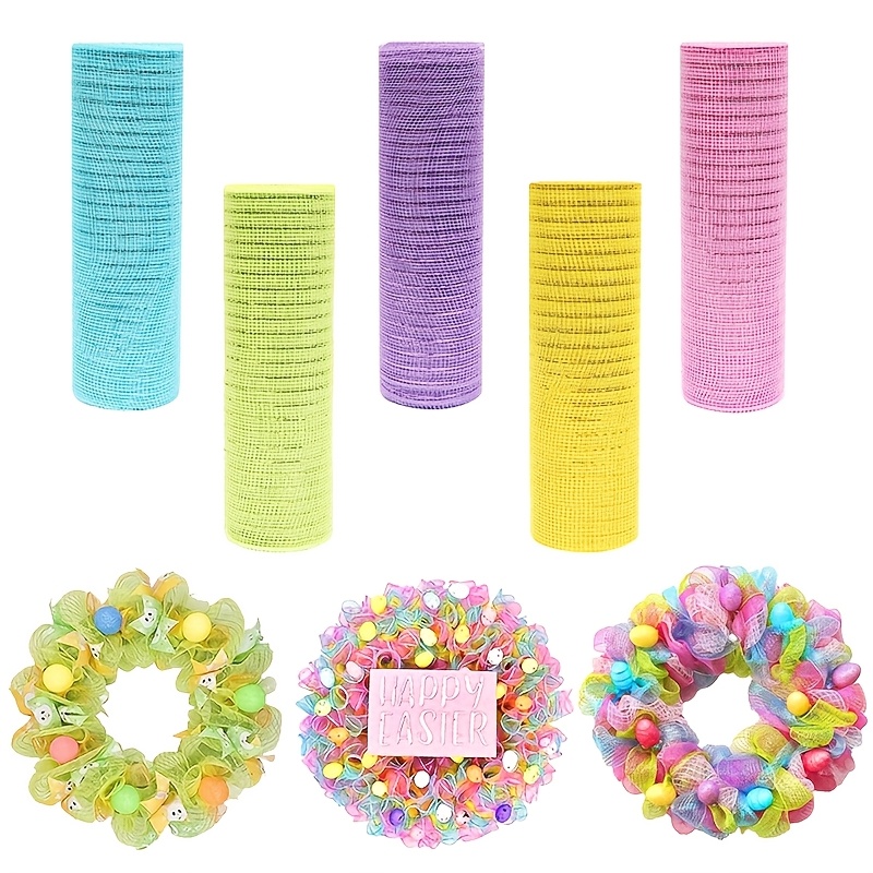1pc Mesh Ribbon Rolls, Plastic Decor Mesh Wide For Wreath Making And Diy Crafts, Nice Home Party Decorations - Pink, Blue, Yellow, Green, Purple -
1pc Mesh Ribbon Rolls, Plastic Decor Mesh Wide For Wreath Making And Diy Crafts, Nice Home Party Decorations - Pink, Blue, Yellow, Green, Purple -