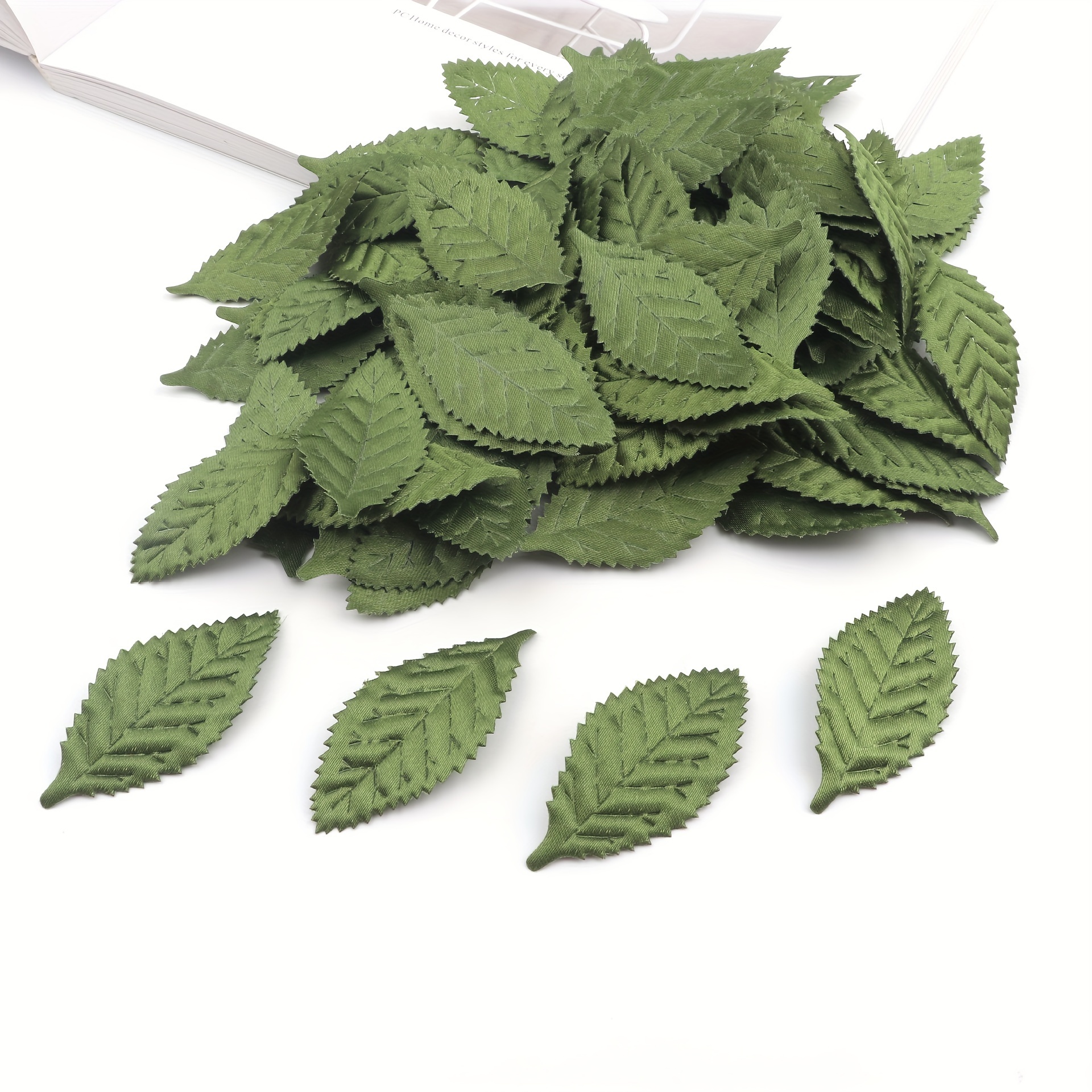 50 Pcs Green Fabric Leaves For Diy Crafts And Decorations - Realistic Artificial Leaf Embellishments For Scrapbooking, Wedding, Home Decor
50 Pcs Green Fabric Leaves For Diy Crafts And Decorations - Realistic Artificial Leaf Embellishments For Scrapbooking, Wedding, Home Decor