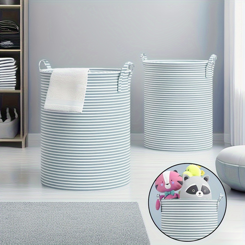 1pc Classic White & Green Striped Non-woven Fabric Storage Basket, Xl Foldable Laundry Hamper, Multipurpose Organizer Bin For Toys, Clothes, Snacks, Suitable For Bathroom, Bedroom, Living Room
1pc Classic White & Green Striped Non-woven Fabric Storage Basket, Xl Foldable Laundry Hamper, Multipurpose Organizer Bin For Toys, Clothes, Snacks, Suitable For Bathroom, Bedroom, Living Room