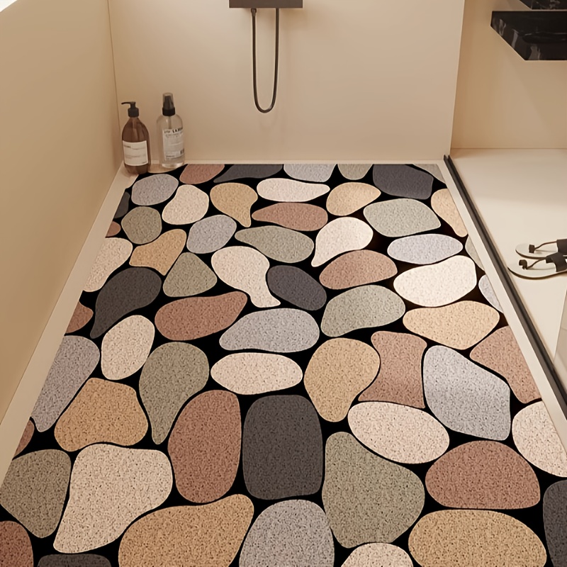 1pc Luxe Pvc Shower Mat With Drainage Holes - Non-slip, , Quick-dry Bath Mat With Loofah Massage, Backing, 2600gsm, 1cm Thickness, Rectangular Shape
1pc Luxe Pvc Shower Mat With Drainage Holes - Non-slip, , Quick-dry Bath Mat With Loofah Massage, Backing, 2600gsm, 1cm Thickness, Rectangular Shape