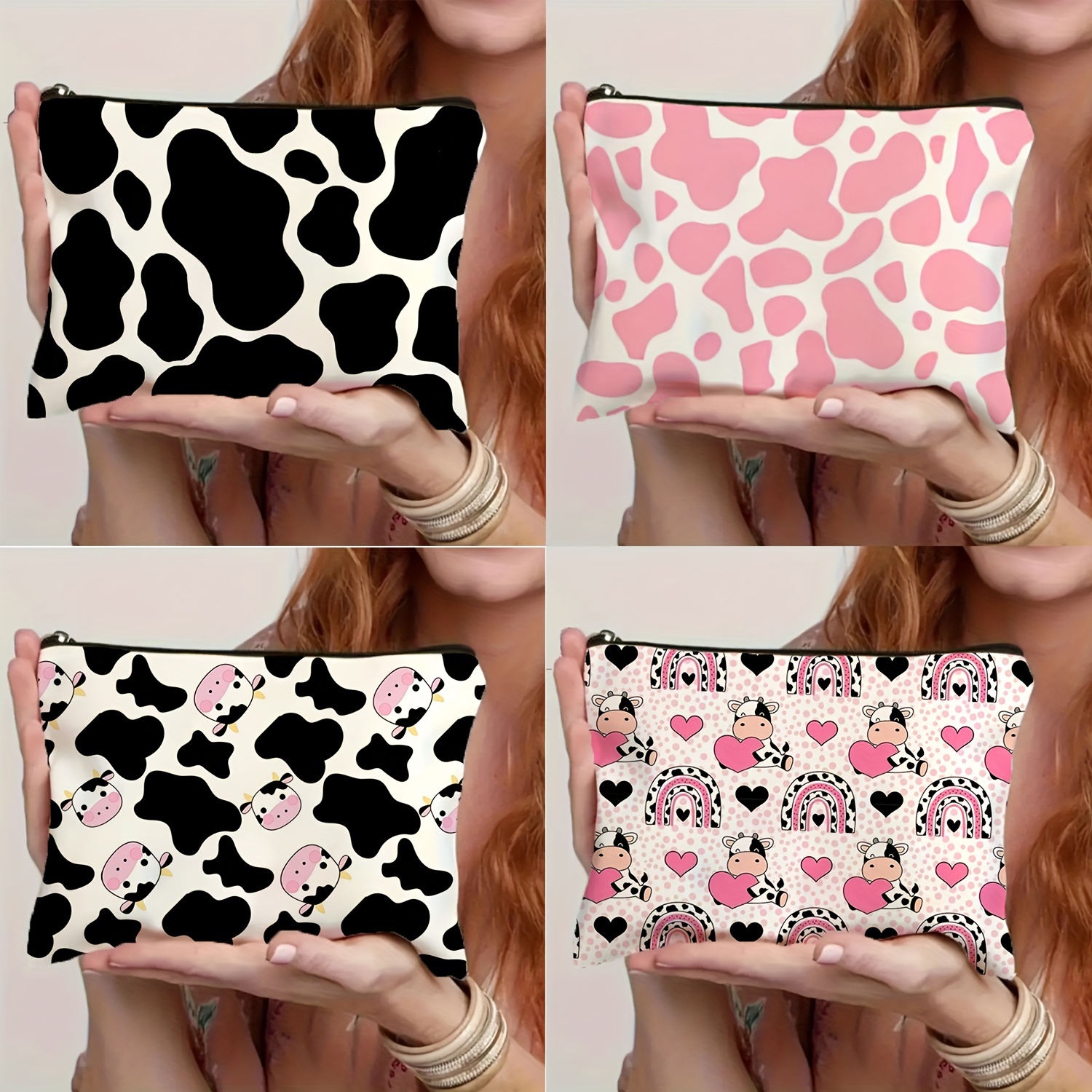 Adorable Cow Pattern Cosmetic Bag For Women, Roomy Makeup Bag Water Resistant Toiletry Organizer, Minimalist Pattern Makeup Bag Storage Bag, A Gift For Dairy Enthusiasts
Adorable Cow Pattern Cosmetic Bag For Women, Roomy Makeup Bag Water Resistant Toiletry Organizer, Minimalist Pattern Makeup Bag Storage Bag, A Gift For Dairy Enthusiasts