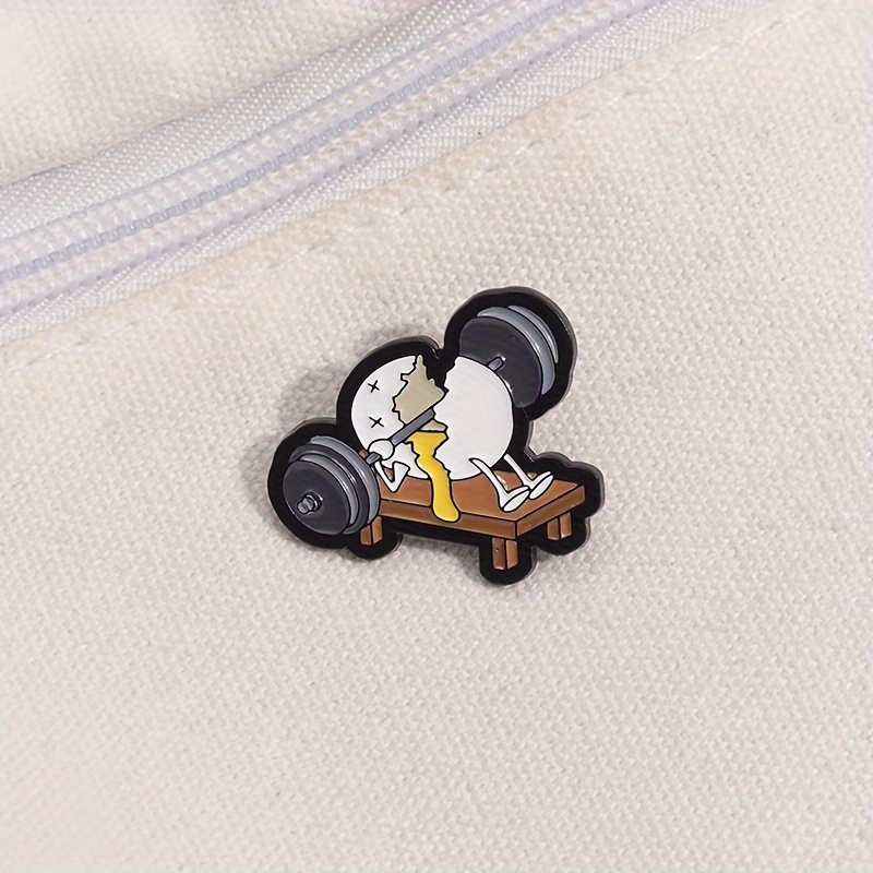 Qihoo Whimsical Weightlifting Egg Enamel Pin - Quirky Cartoon Brooch For Jackets & Backpacks, Alloy, Perfect Gift For Friends
Qihoo Whimsical Weightlifting Egg Enamel Pin - Quirky Cartoon Brooch For Jackets & Backpacks, Alloy, Perfect Gift For Friends
