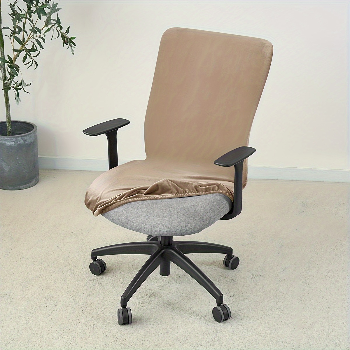 1pc Soft Velvet Office Chair Cover Modern Elastic Stretch Slipcover With Slip-resistant Grip For Home, Hotel, And Office Use – Polyester And Spandex Blend Machine Washable
1pc Soft Velvet Office Chair Cover Modern Elastic Stretch Slipcover With Slip-resistant Grip For Home, Hotel, And Office Use – Polyester And Spandex Blend Machine Washable
