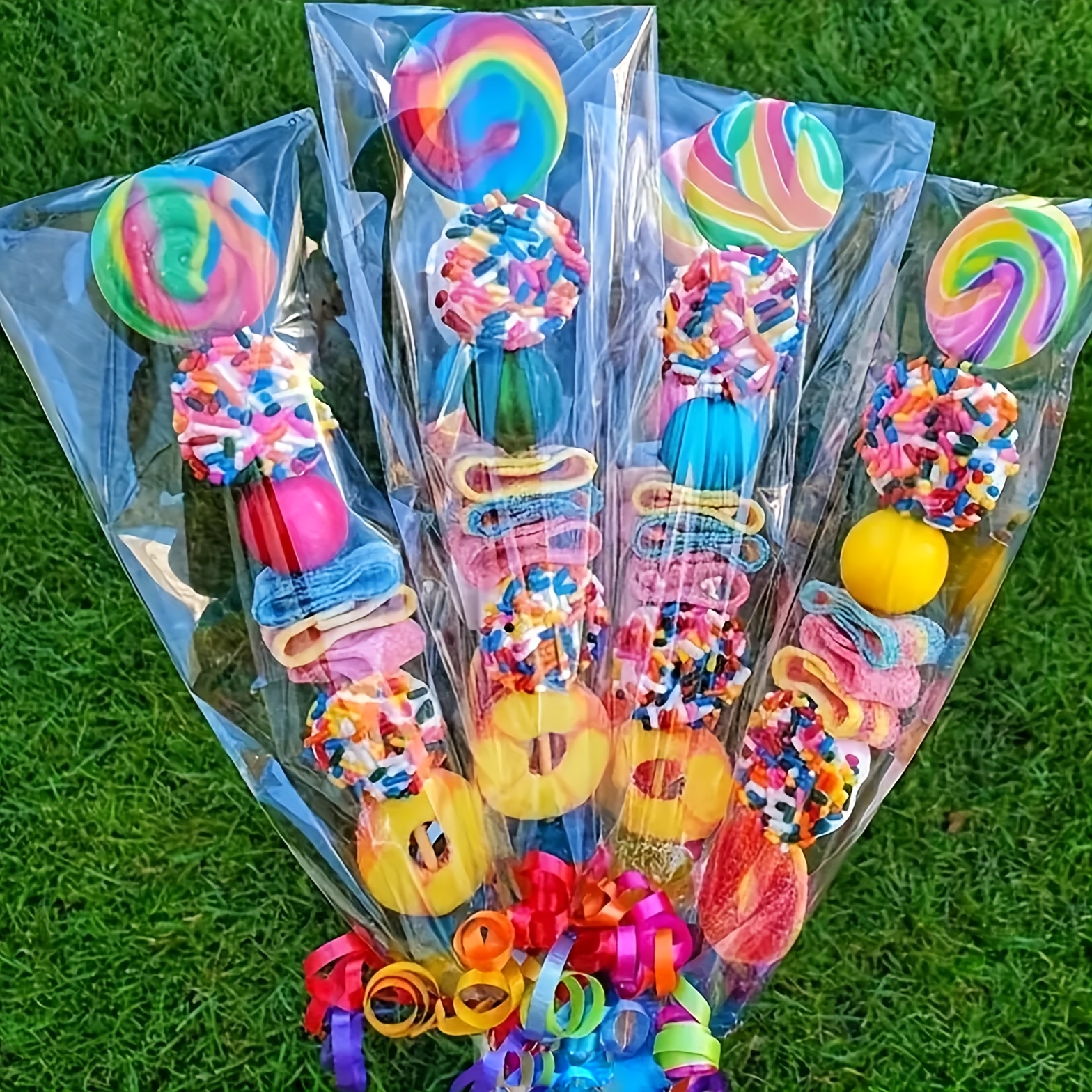 20pcs, Food Grade Thickened Transparent Non-hazardous Plastic Candy Long Bags (with 20 Cable Ties), Party Candy Gift Bags, With Sealed Ties, Party Parties, Festivals
20pcs, Food Grade Thickened Transparent Non-hazardous Plastic Candy Long Bags (with 20 Cable Ties), Party Candy Gift Bags, With Sealed Ties, Party Parties, Festivals