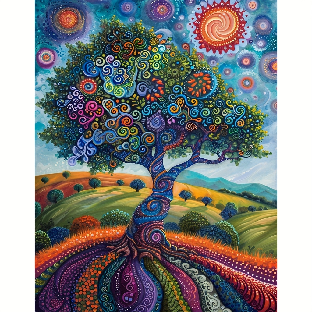 1pc, Large Size 40x50cm/15.7x19.7in Without Frame Diy 5d Diamond Art Painting Colorful Tree, Full Rhinestone Painting, Diamond Art Embroidery Kits, Handmade Home Room Office Decor
1pc, Large Size 40x50cm/15.7x19.7in Without Frame Diy 5d Diamond Art Painting Colorful Tree, Full Rhinestone Painting, Diamond Art Embroidery Kits, Handmade Home Room Office Decor