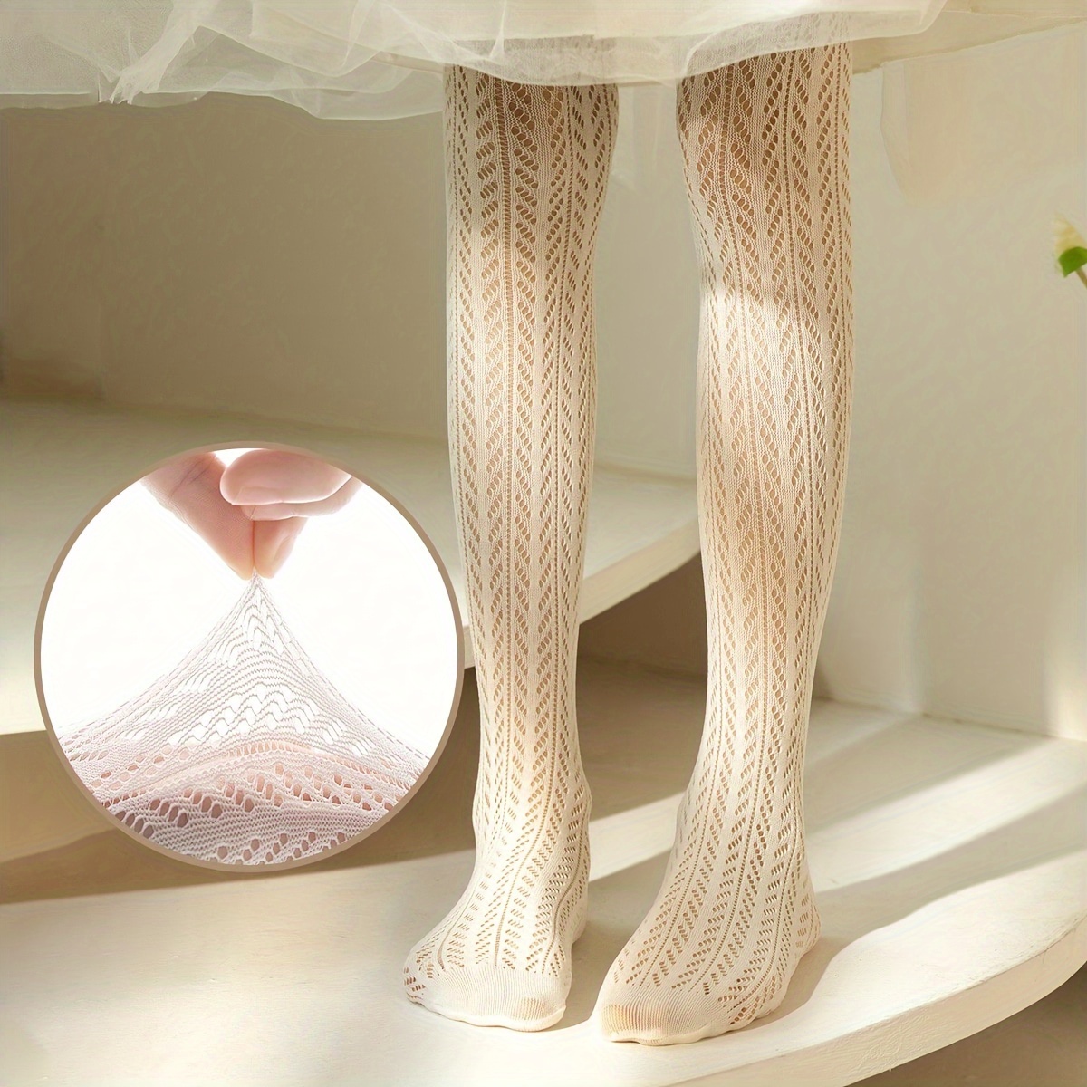 A Pair Of Girl's Ultra Thin & Mesh Pantyhose Floret, Solid Colour Comfy Breathable Leggings Pantyhose, Spring & Summer
A Pair Of Girl's Ultra Thin & Mesh Pantyhose Floret, Solid Colour Comfy Breathable Leggings Pantyhose, Spring & Summer