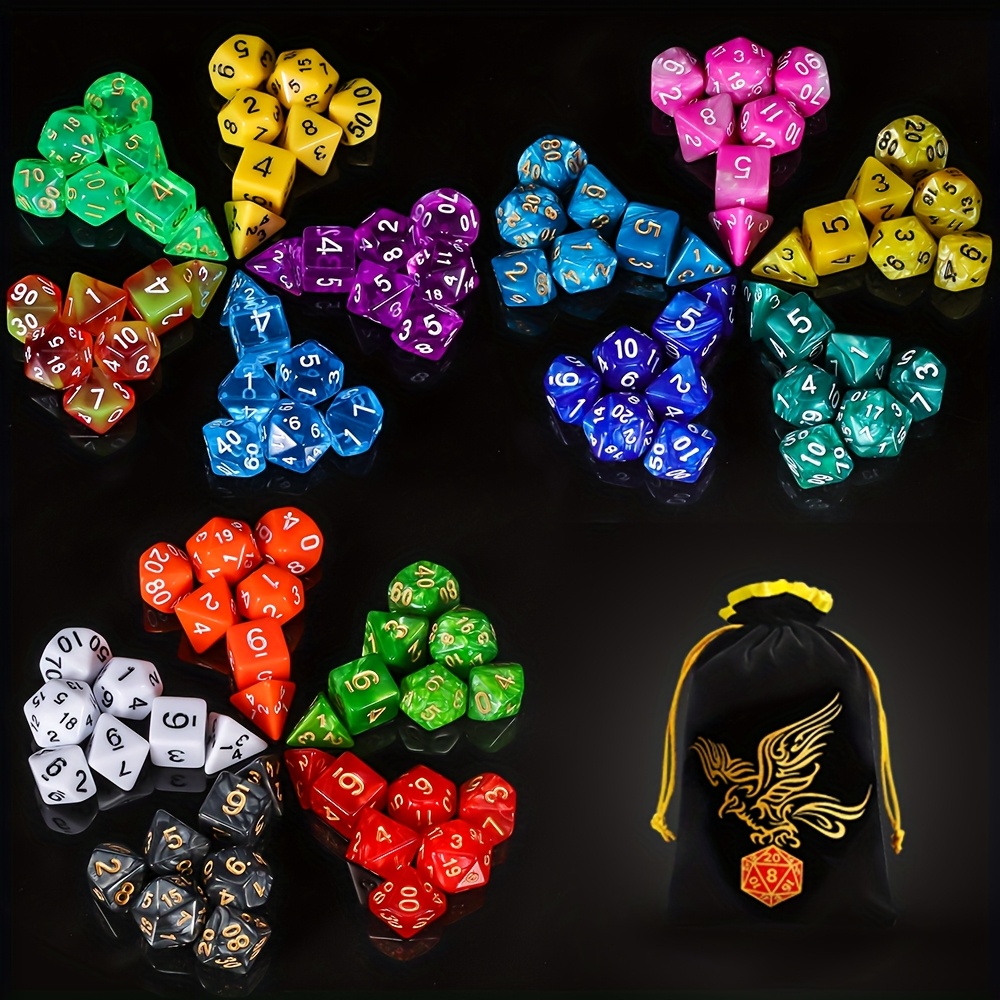 15 X 7 Polyhedral Dice (105pcs) With 1 Large Flannel Bag, (d4 D6 D8 D10 D% D12 D20) For Rpg Mtg Table Gam
15 X 7 Polyhedral Dice (105pcs) With 1 Large Flannel Bag, (d4 D6 D8 D10 D% D12 D20) For Rpg Mtg Table Gam