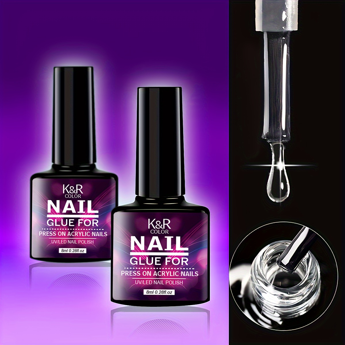 Nail Glue With Brush, Quick-dry Adhesive Gel, Long-lasting Strengthener For False/acrylic Nails
Nail Glue With Brush, Quick-dry Adhesive Gel, Long-lasting Strengthener For False/acrylic Nails