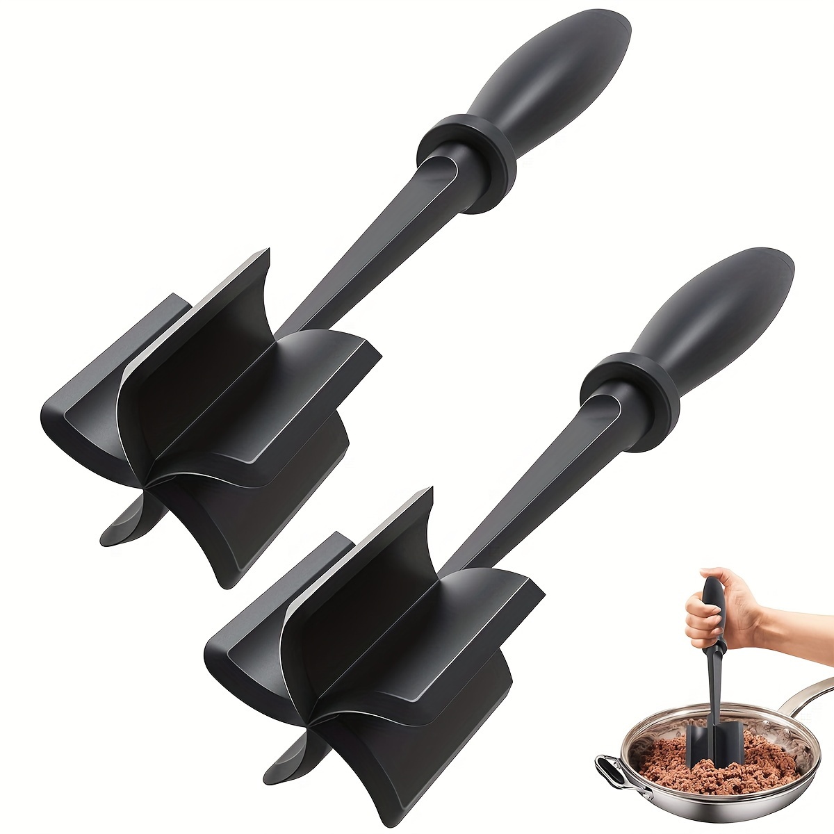 Guijzsltrg 2/4/6pcs Meat Chopper Heat Resistant Meat Chopper With Non-slip Handle Nylon Meat Multifunctional Hamburger Chopper Beef Non Stick Mix Chopper For Home Kitchen For Kitchen
Guijzsltrg 2/4/6pcs Meat Chopper Heat Resistant Meat Chopper With Non-slip Handle Nylon Meat Multifunctional Hamburger Chopper Beef Non Stick Mix Chopper For Home Kitchen For Kitchen